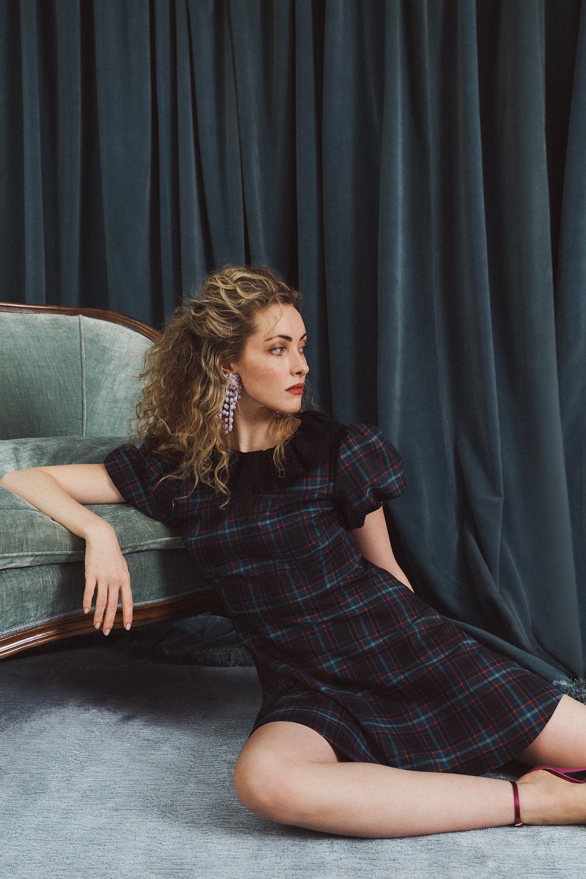 The Antoinette Dress - Jewel Tartan