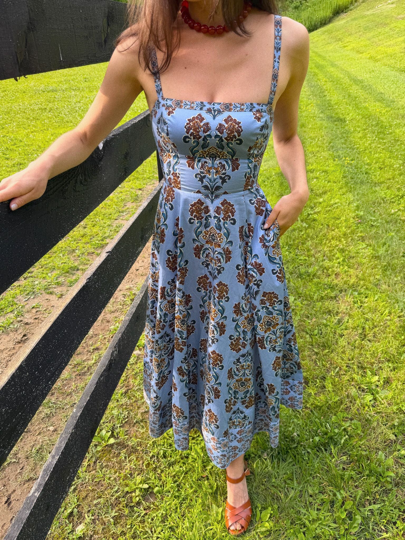 The Margot Dress -  Stowell Medallion Iris