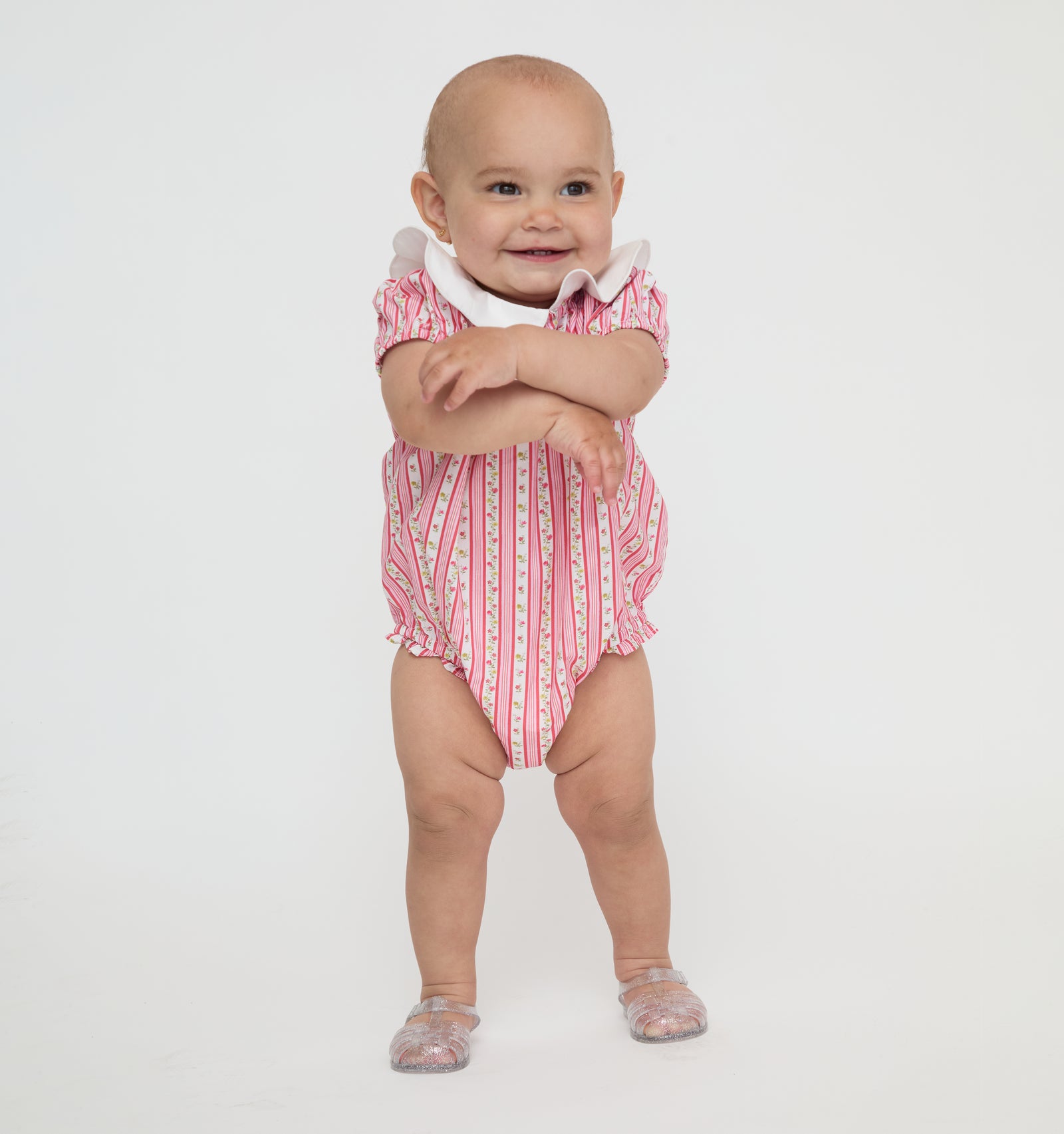 The Baby Nova Bubble - Pansy Stripe Pink