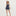Gabriella is 5' 9.5" and wears a size XS in the Navy Autumn Paisley color:  Navy Autumn Paisley