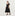 Lulu wears a size XL in the Black Ikat Floral Taffeta color: Black Ikat Floral Taffeta