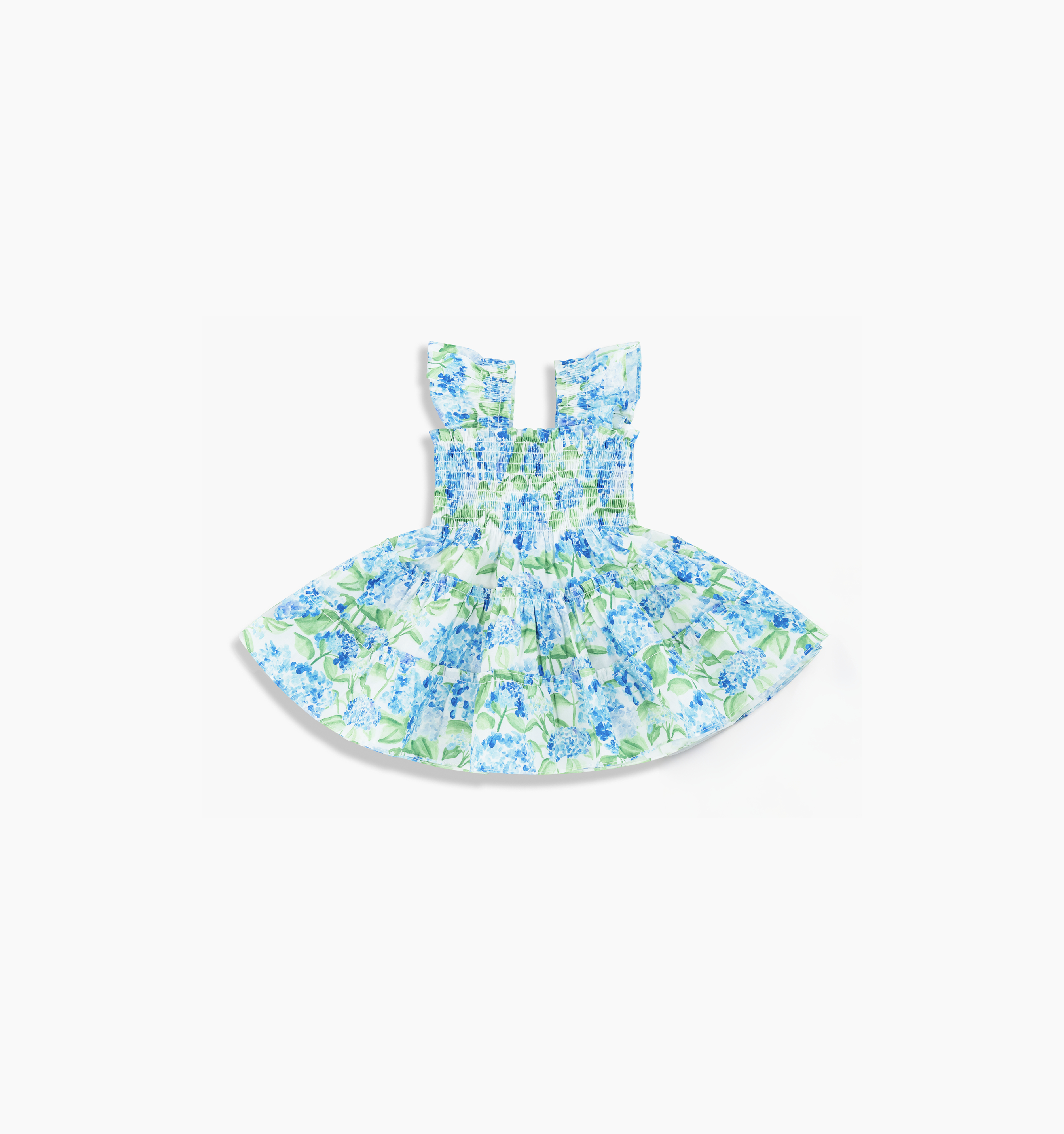 The Hill House x La Coqueta Baby Ellie Nap Dress - Blue Watercolor Hydrangea