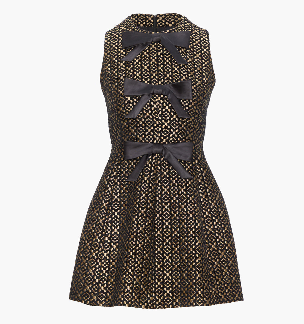 brognano double bow mini dress The Blythe Bow Dress