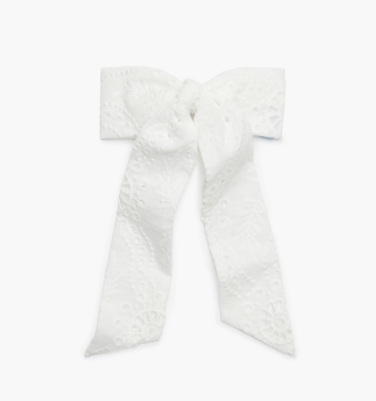 The Belle Bow - White Trellis Broderie