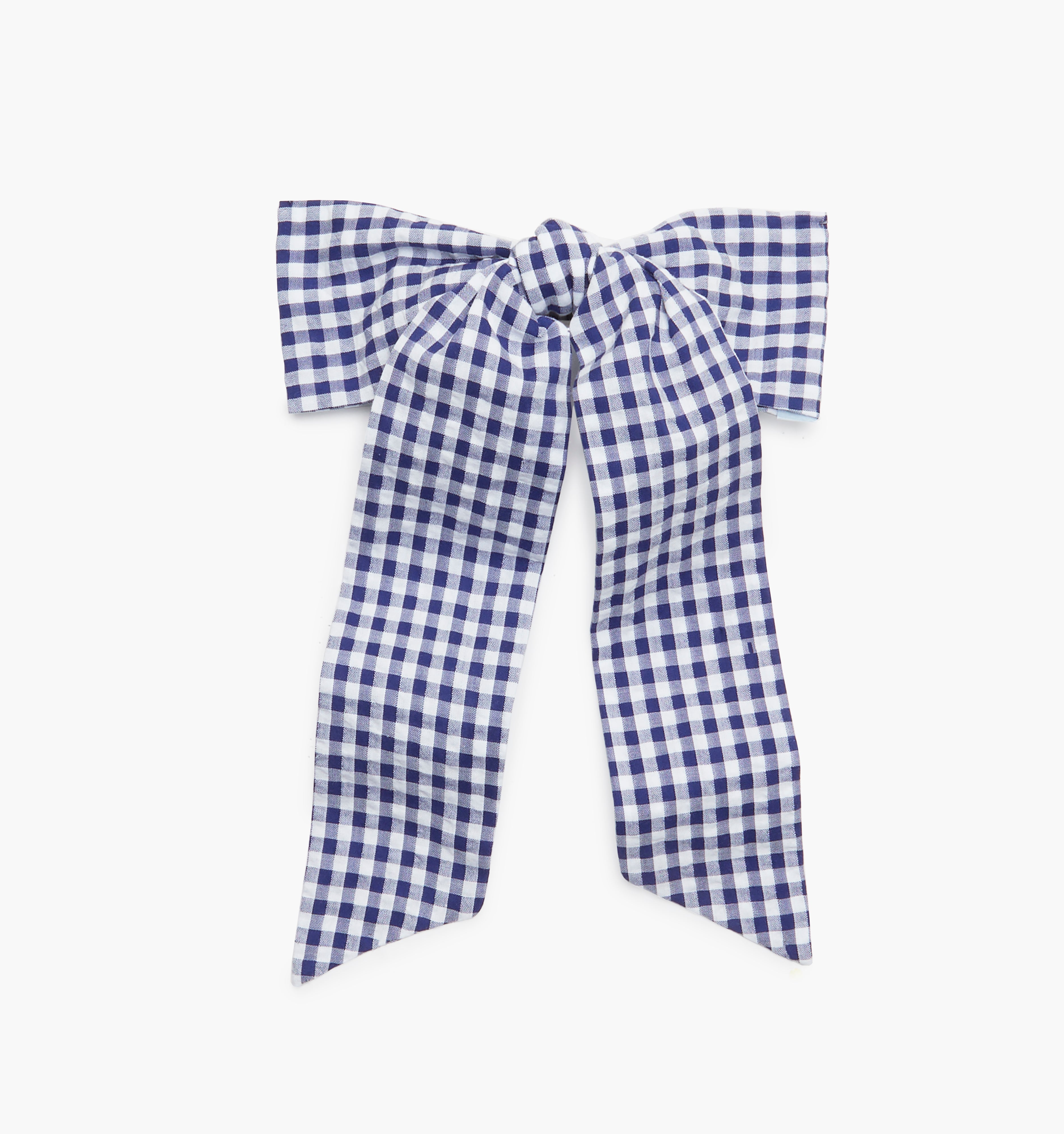 The Belle Bow - Navy Gingham