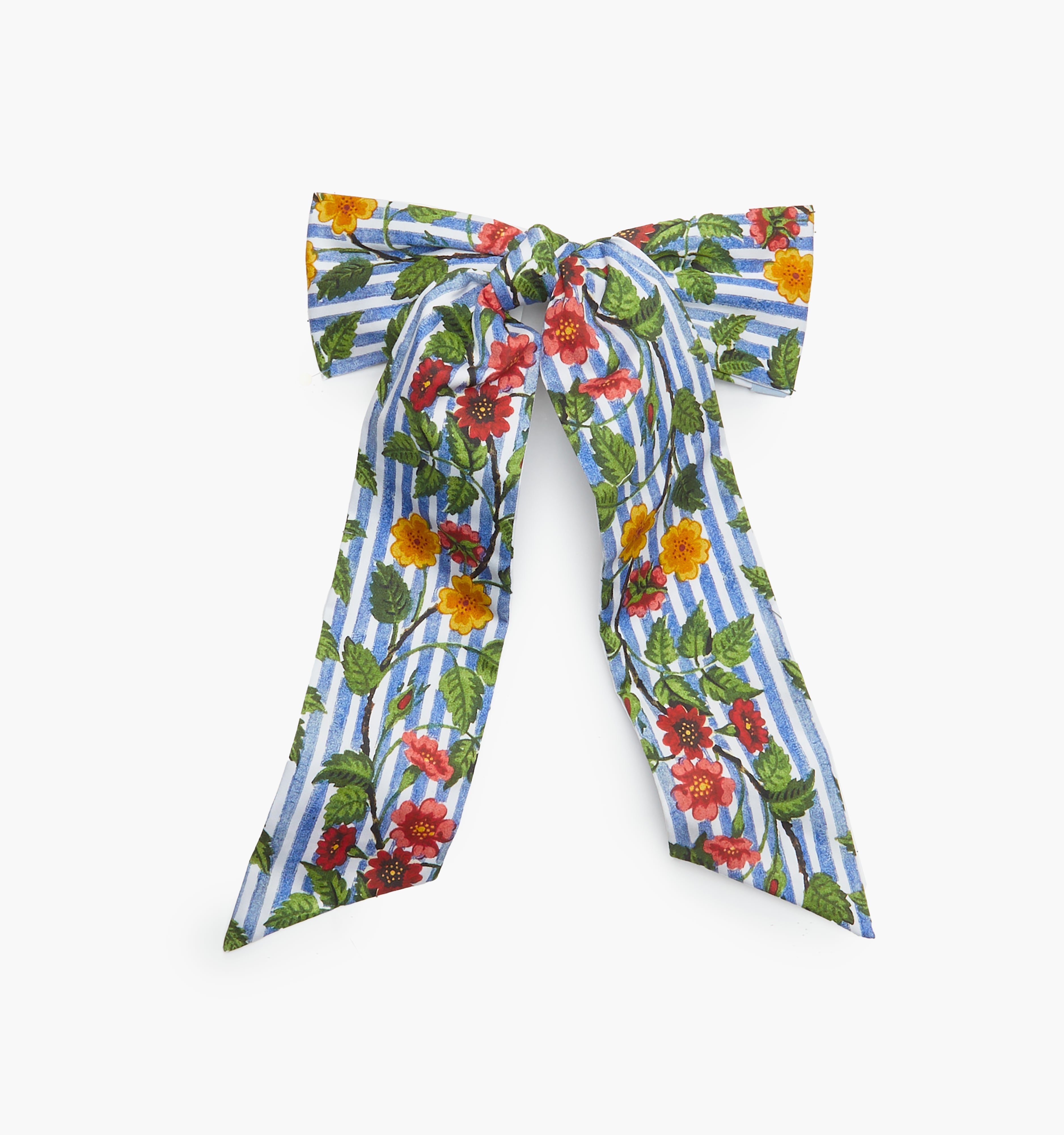 The Belle Bow - Geranium Stripe