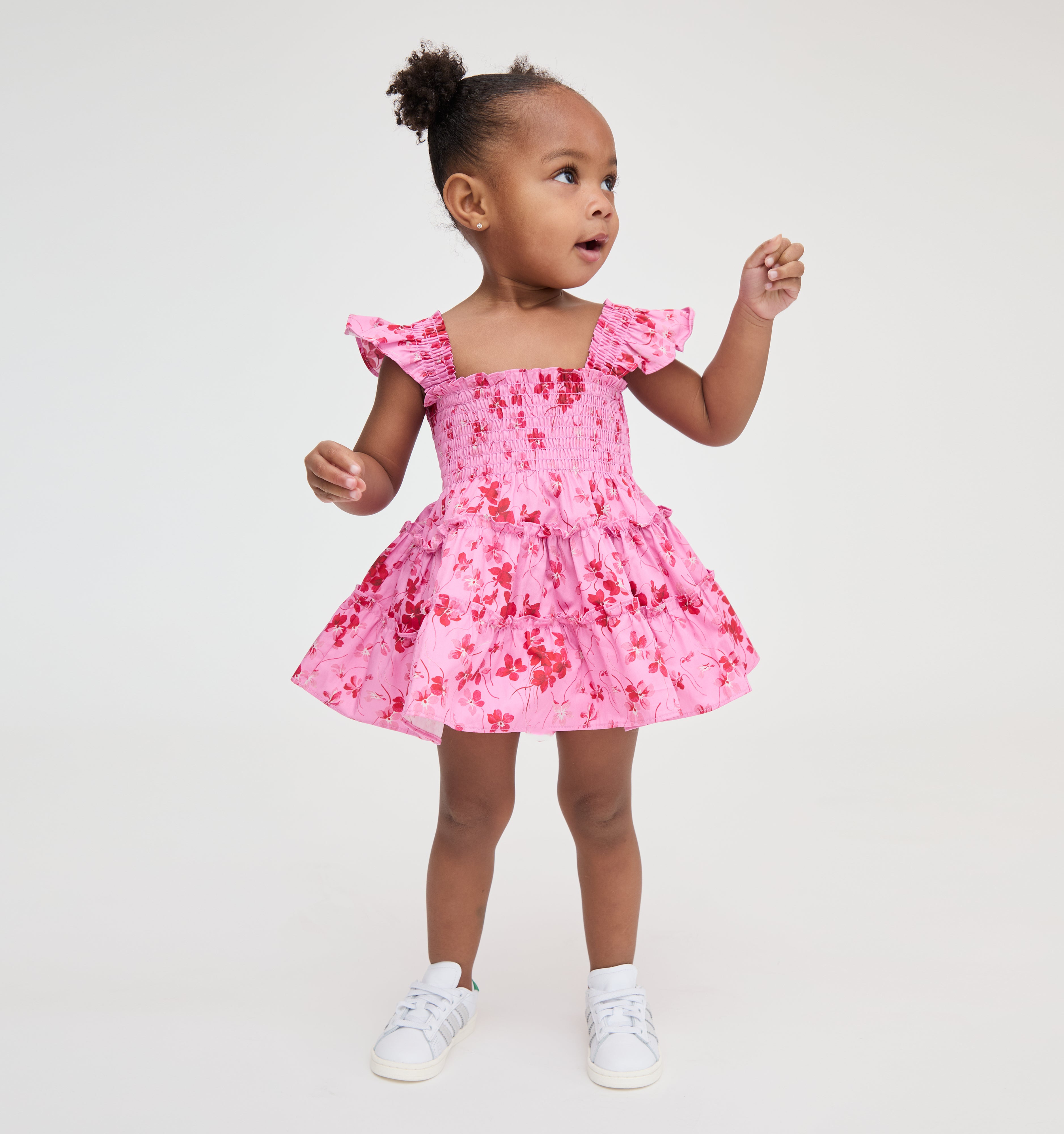 The Baby Ellie Nap Dress - Pink Sweet Peas