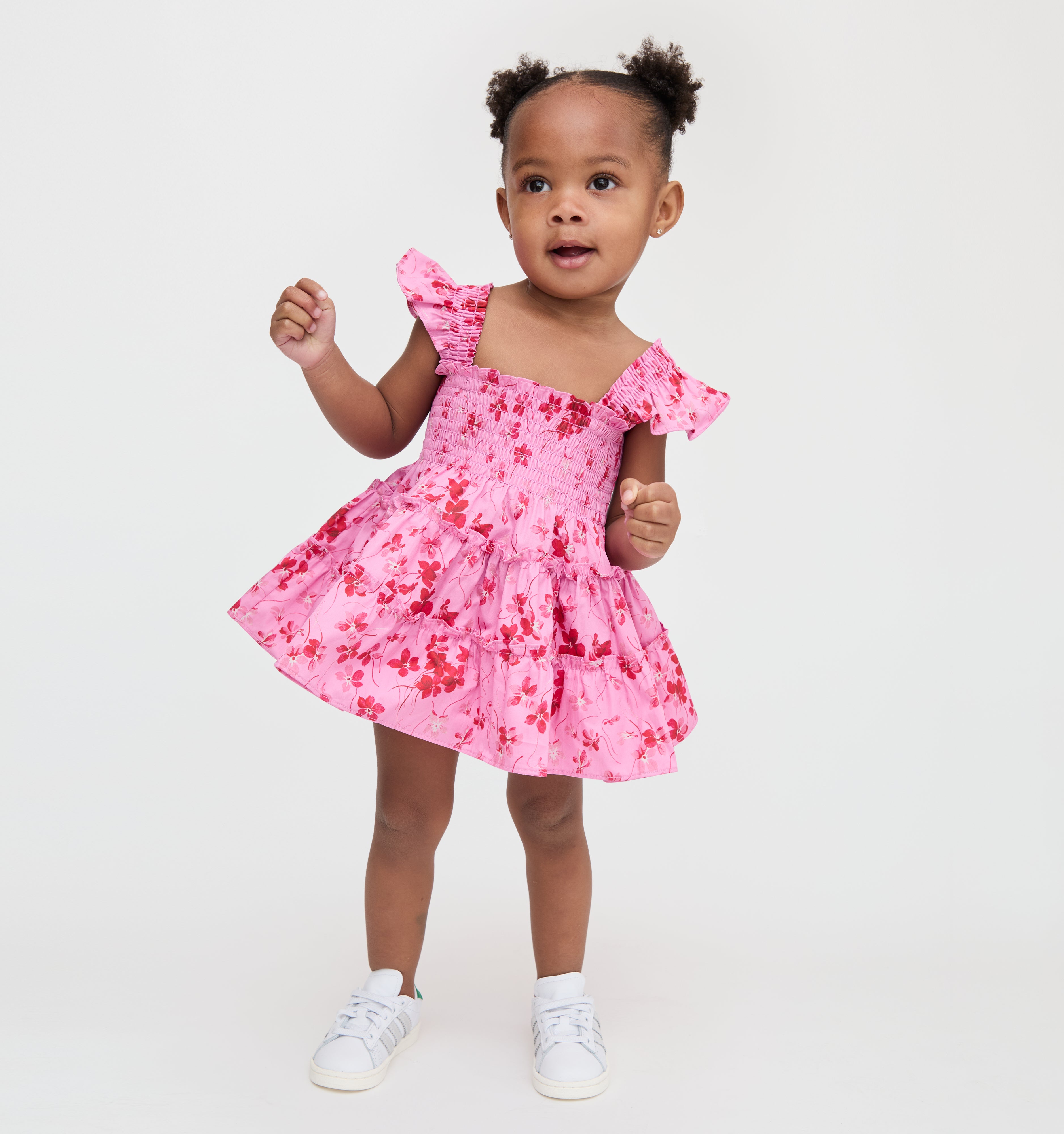 The Baby Ellie Nap Dress - Pink Sweet Peas