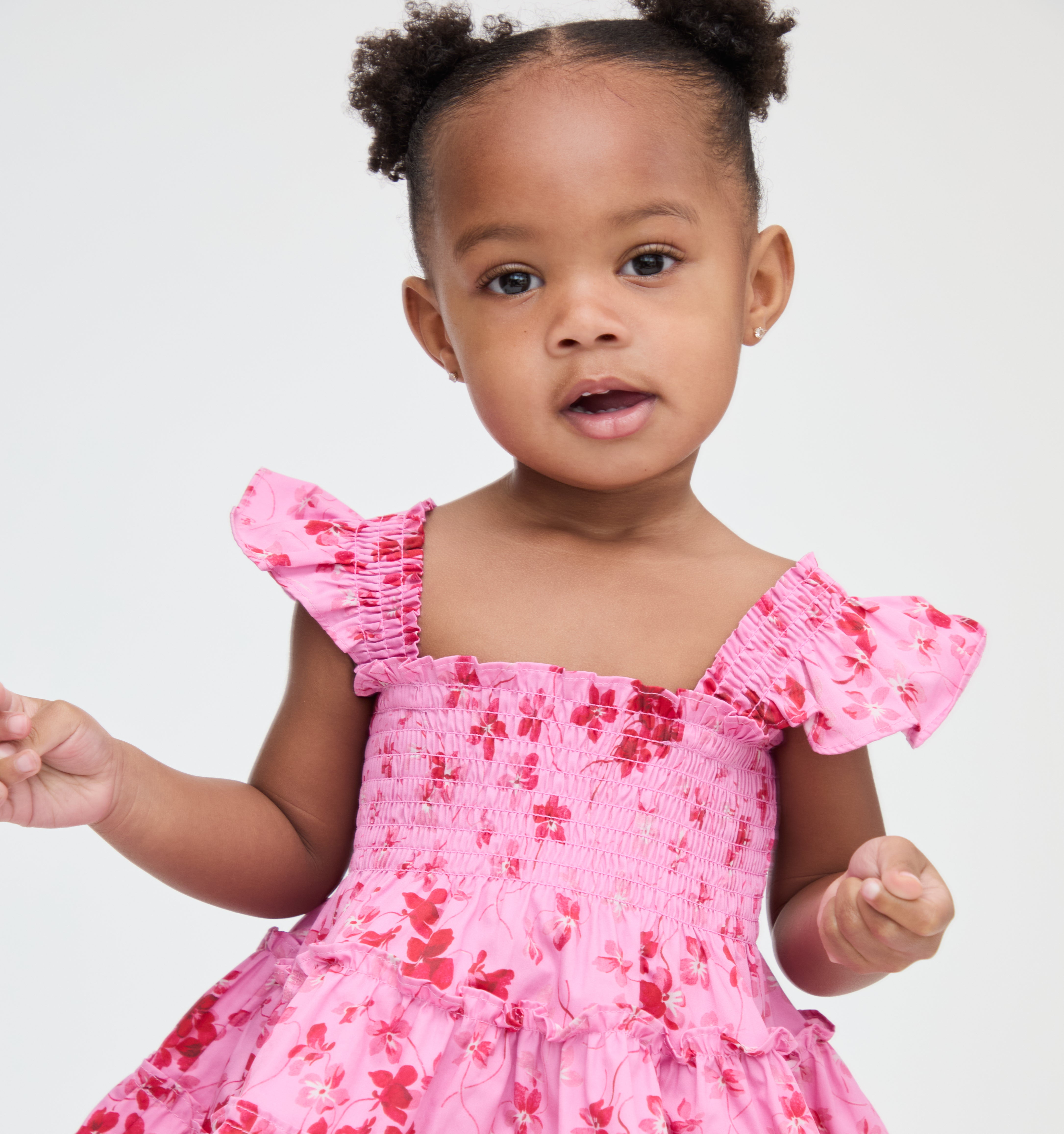 The Baby Ellie Nap Dress - Pink Sweet Peas