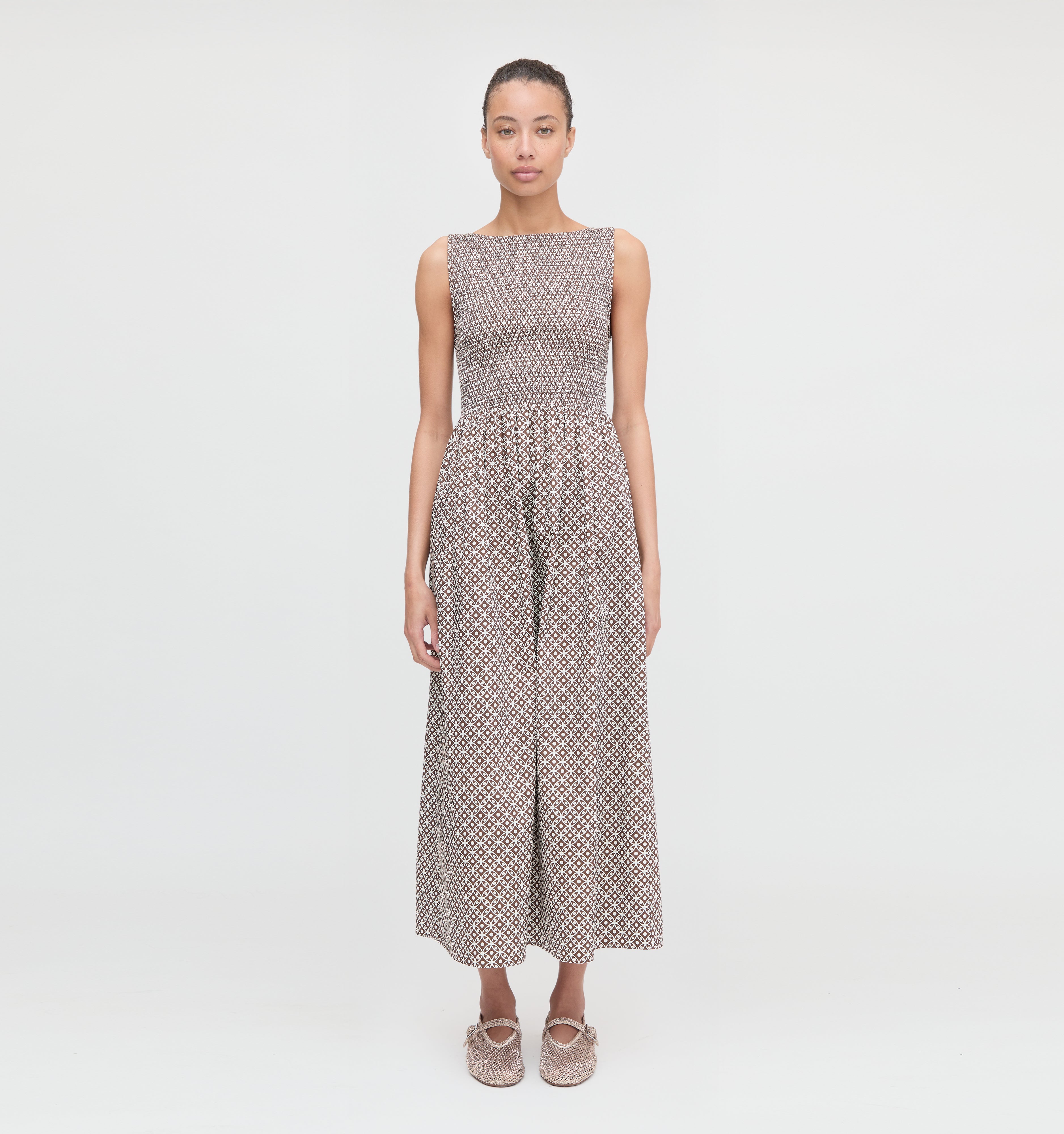 The Cosima Nap Dress - Chocolate Circular Lattice