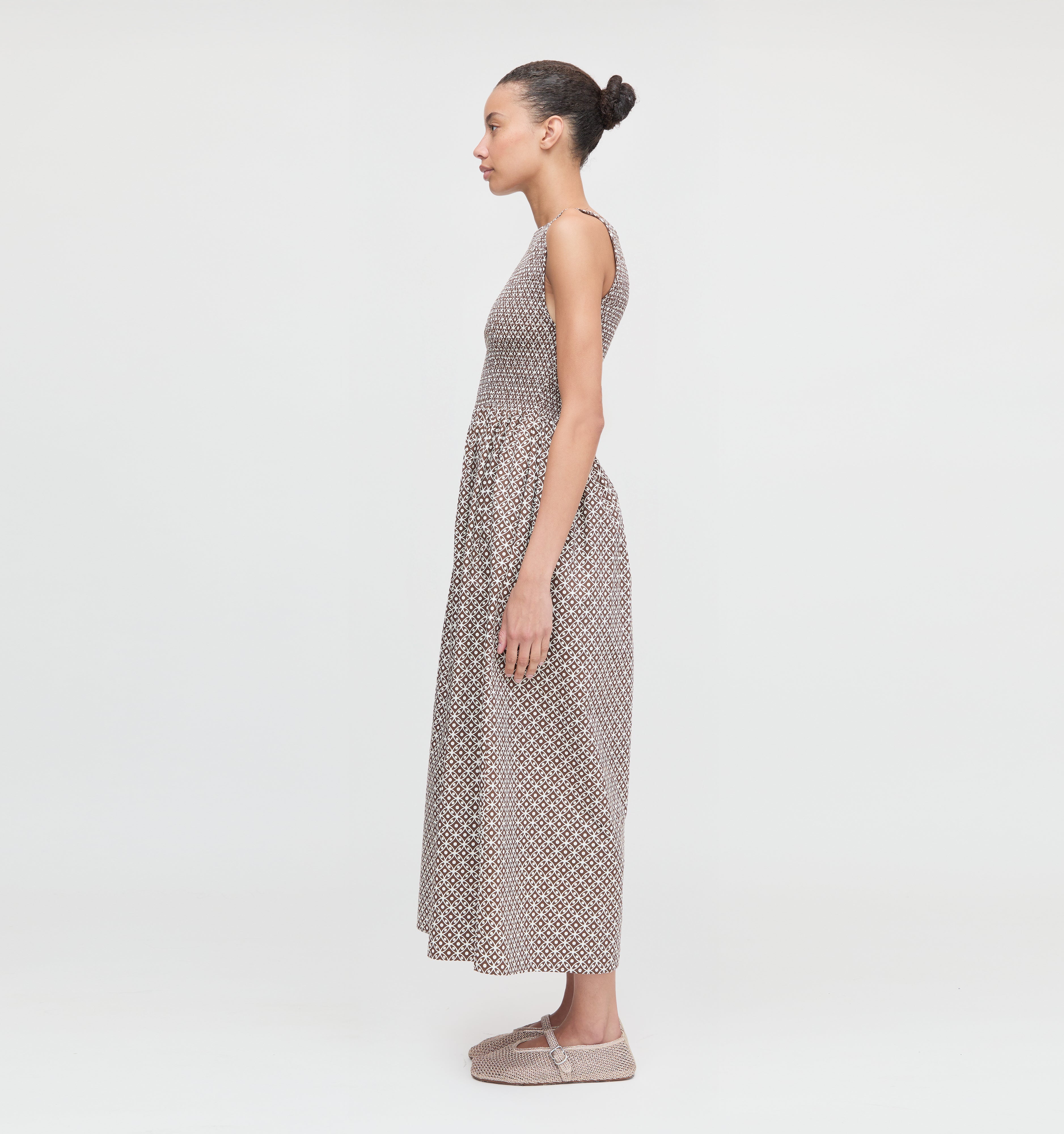 The Cosima Nap Dress - Chocolate Circular Lattice