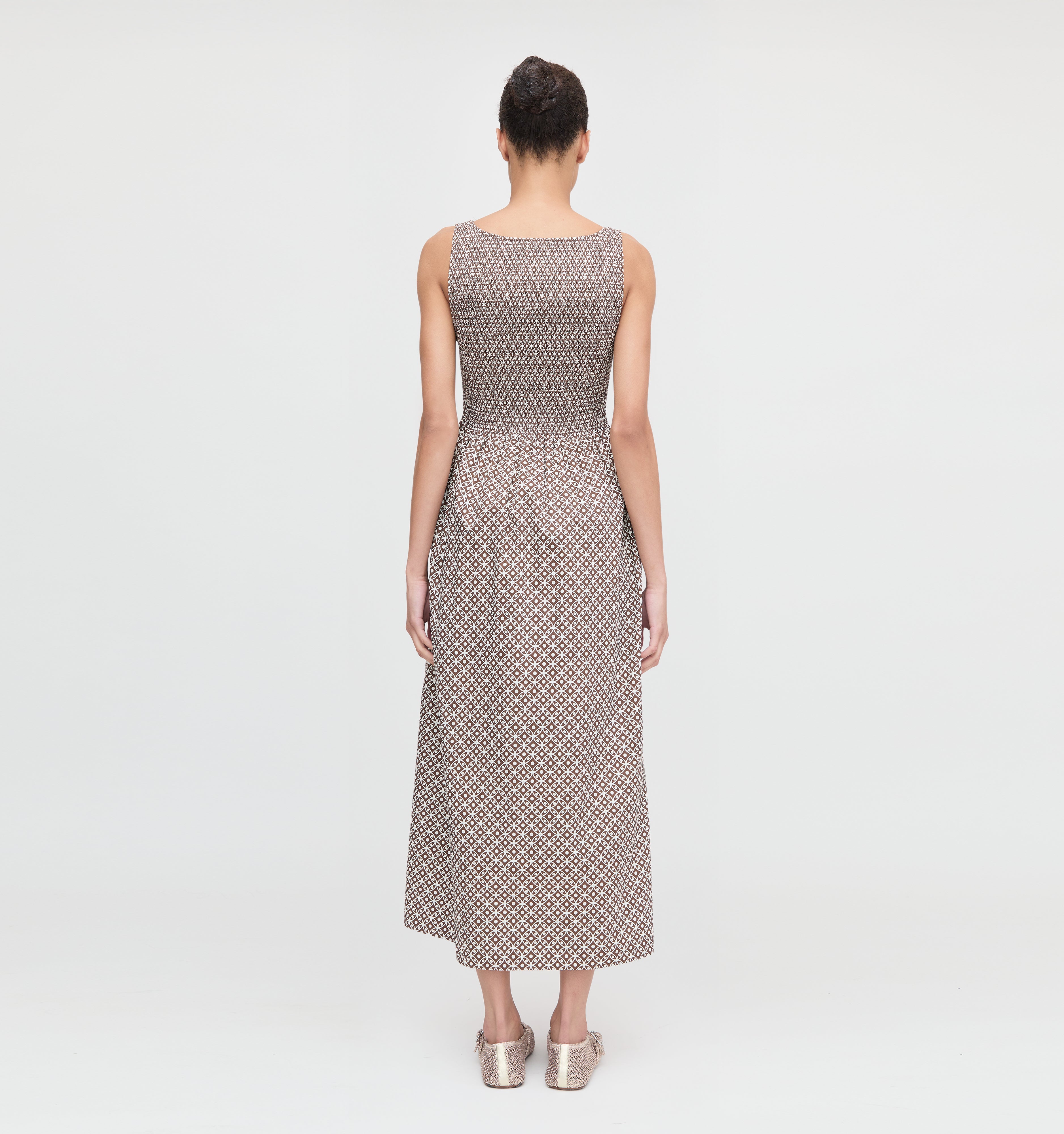 The Cosima Nap Dress - Chocolate Circular Lattice
