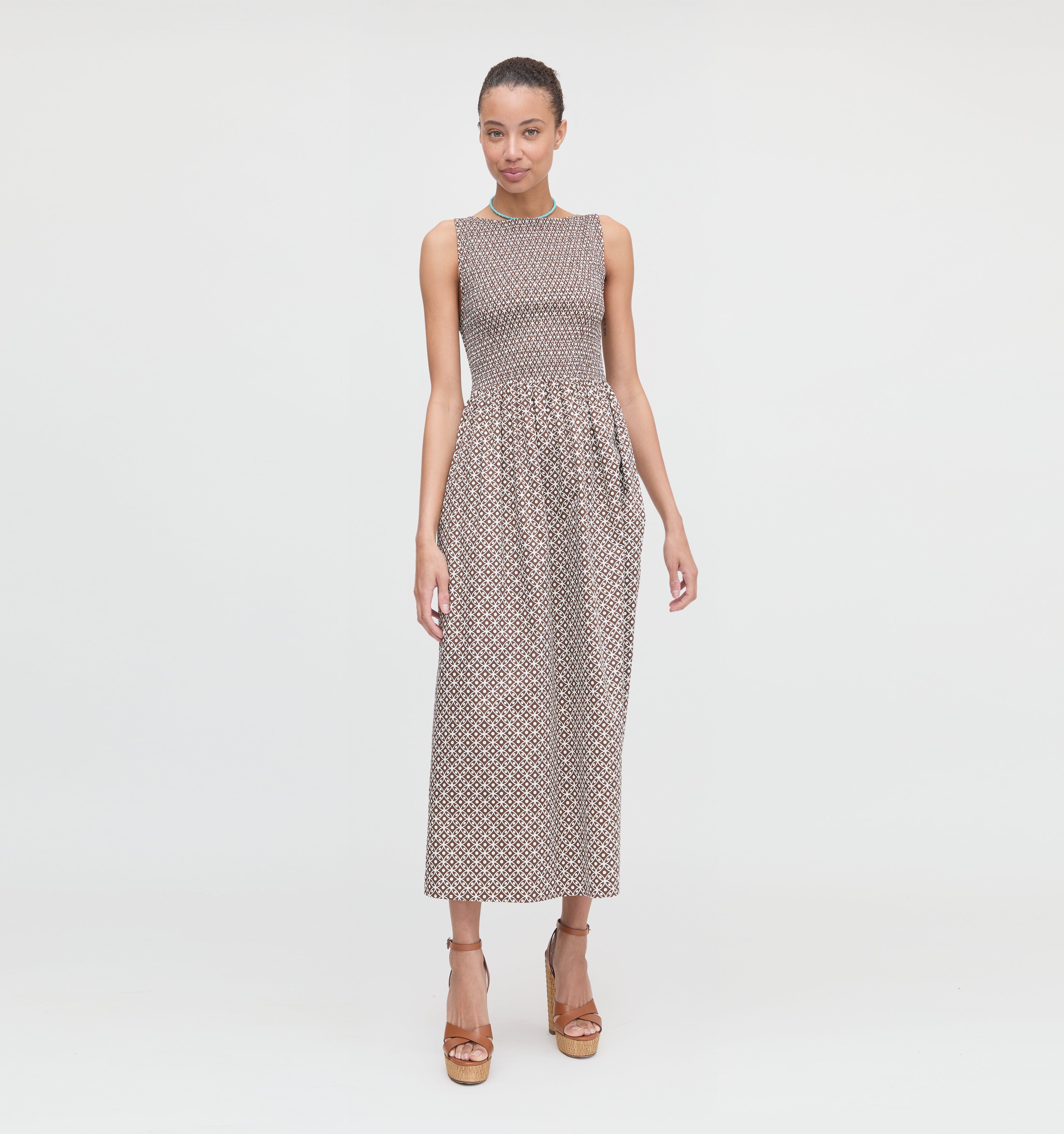 The Cosima Nap Dress - Chocolate Circular Lattice