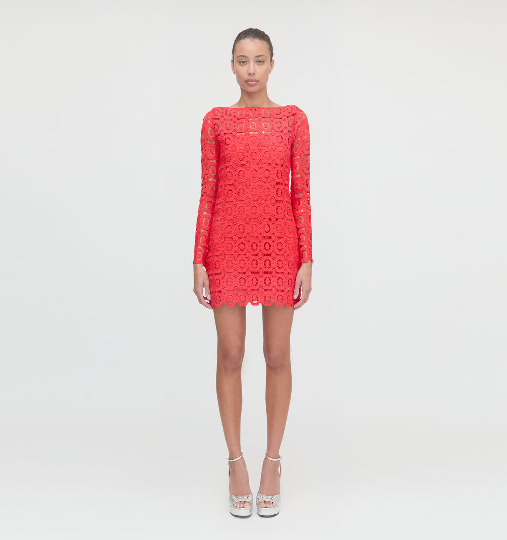 The Eliza Mini Dress - Poppy Lace Hill House Home The Eliza Mini Dress - Poppy Lace Hill House Home
