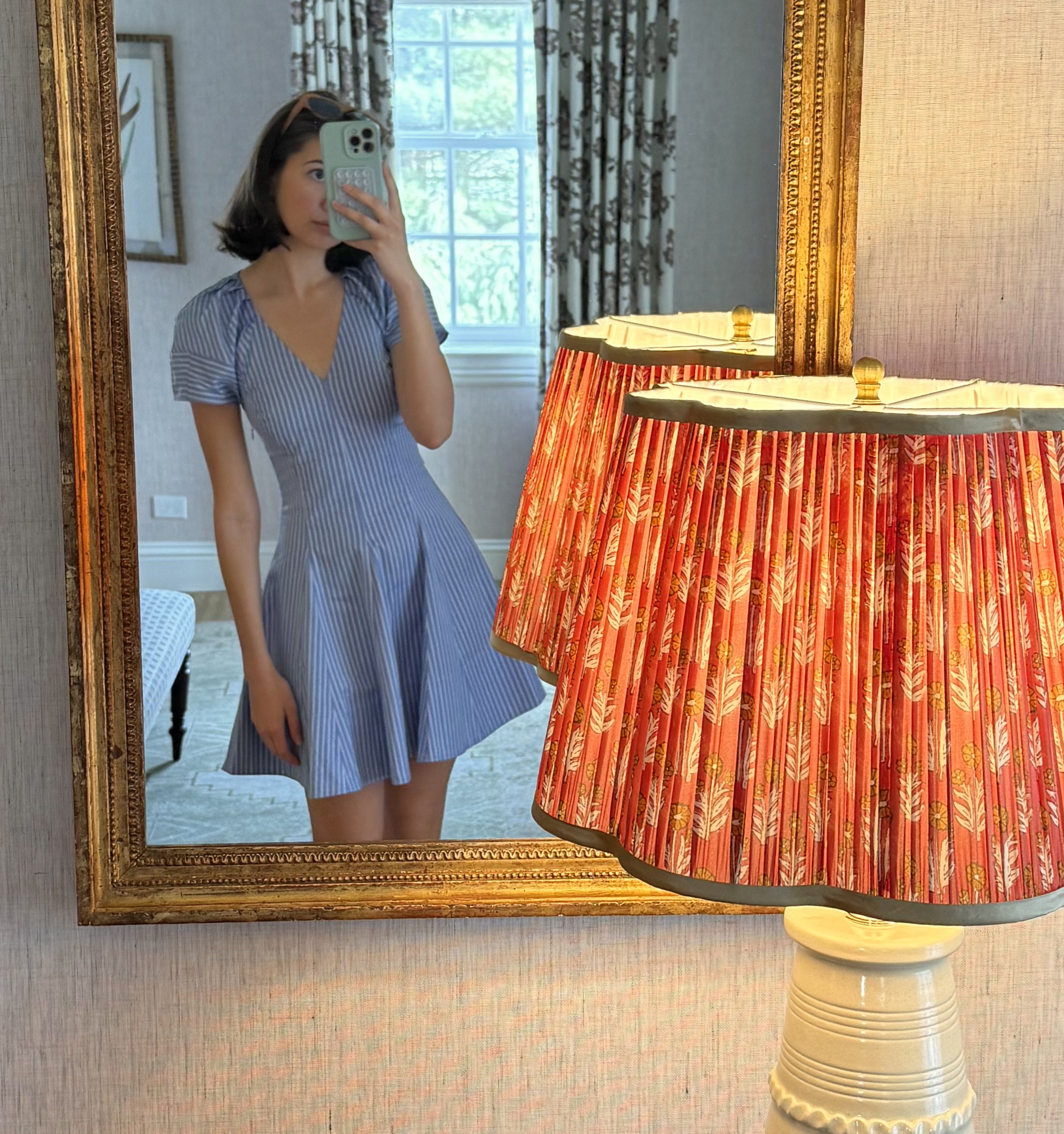 The Claudine Dress - Blue Stripe