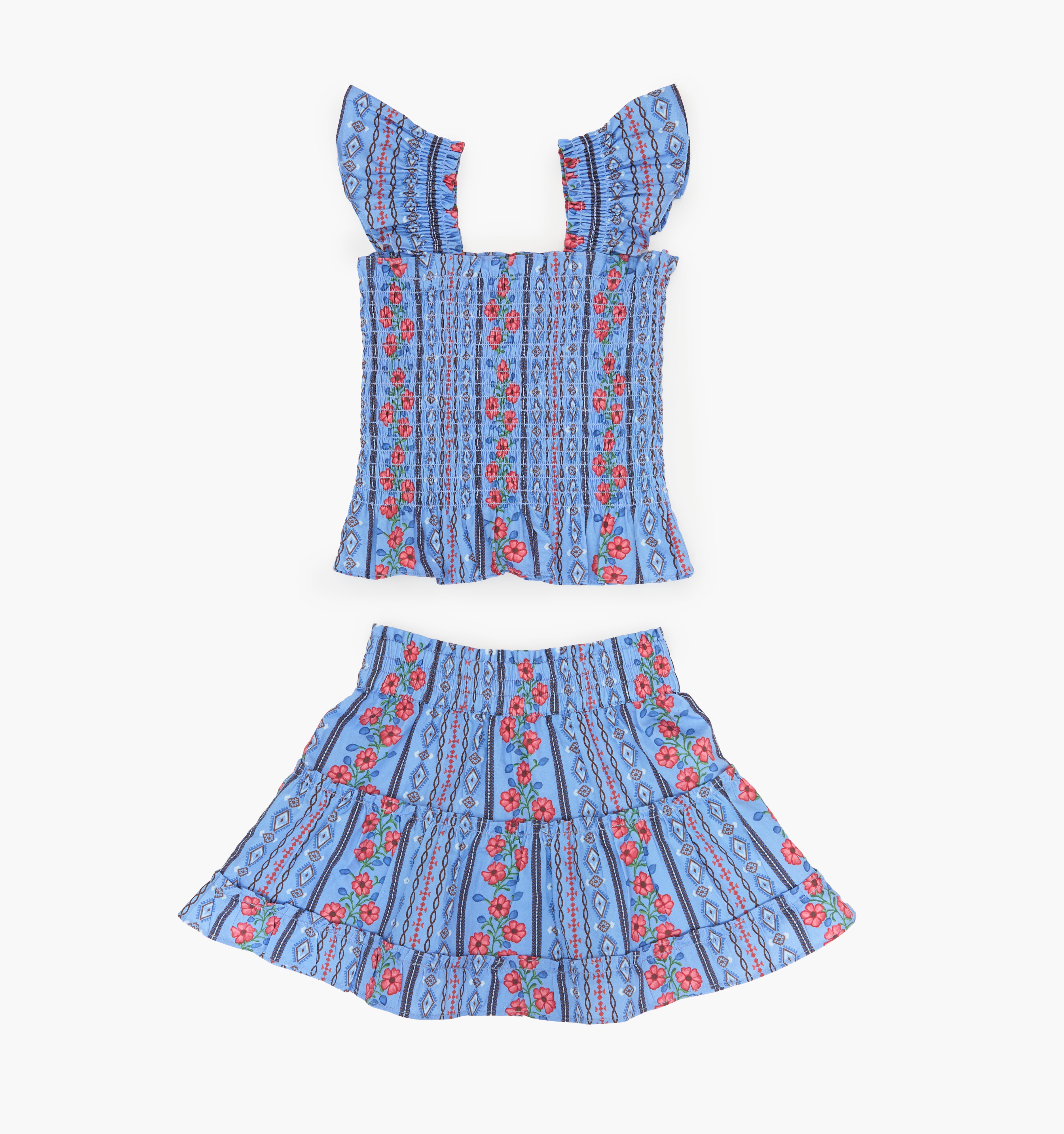 The Tiny Paz Nap Set - Blue/Red Gingham – Hill House Home