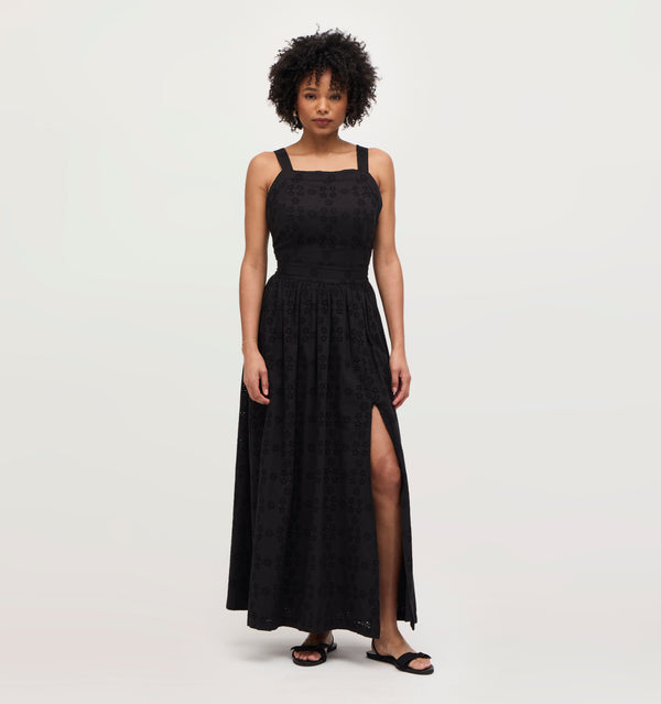 Na’Jeen wears a size S in the Black Eyelet color: Black Eyelet