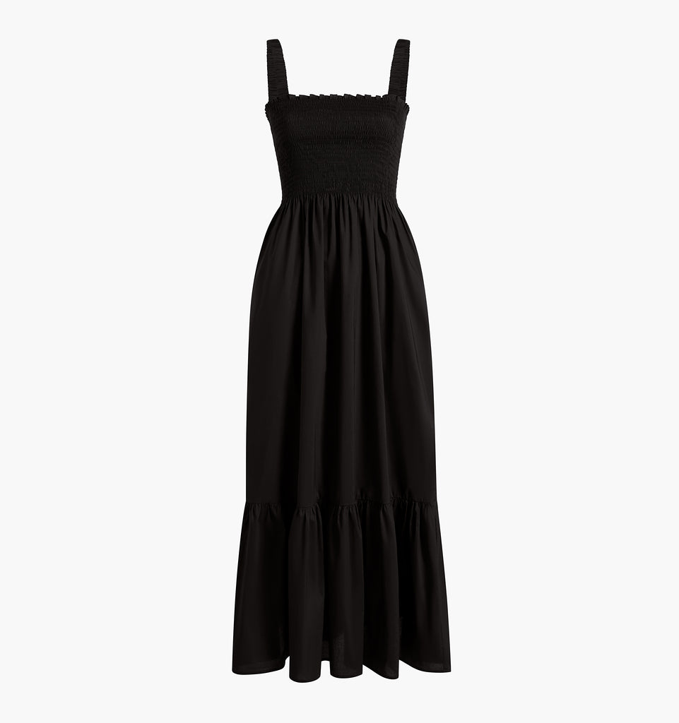 The Anjuli Nap Dress - Black Cotton – Hill House Home