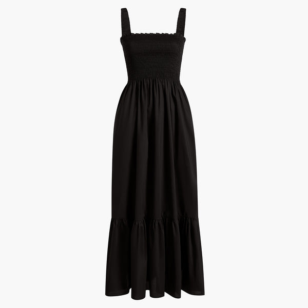 House on the Hill　Dress (Black)　100(3Y) The Vivi Nap Dress - Black Cotton – Hill House Home