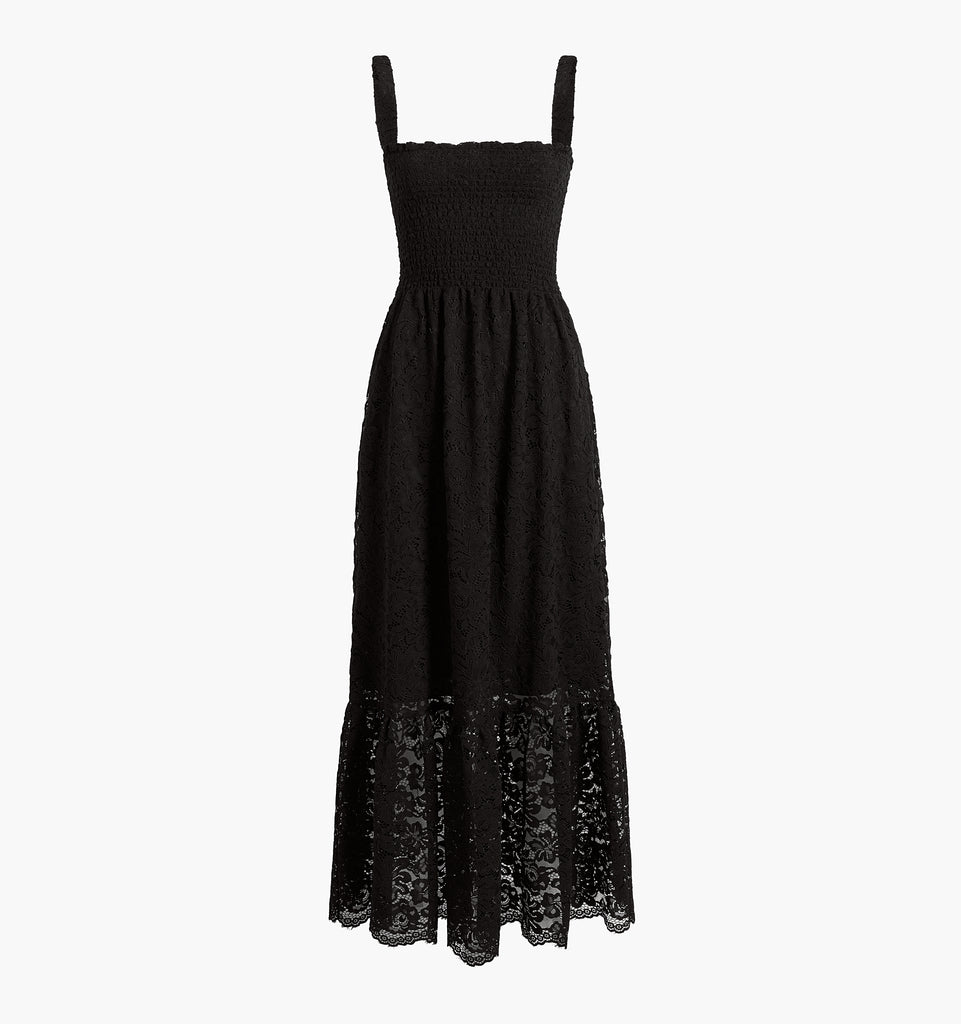 The Lace Anjuli Nap Dress - Black Lace – Hill House Home