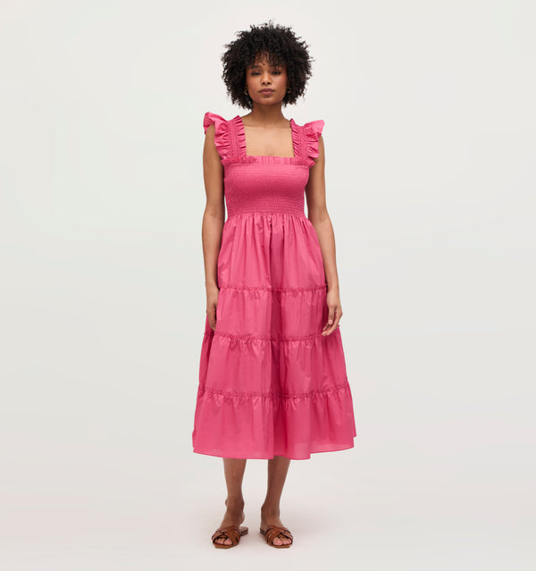 Na’Jeen wears a size S in the Lipstick Pink Cotton color: lipstick pink cotton