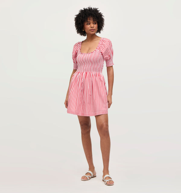 Na’Jeen wears a size S in the Cherry Stripe color: Cherry Stripe