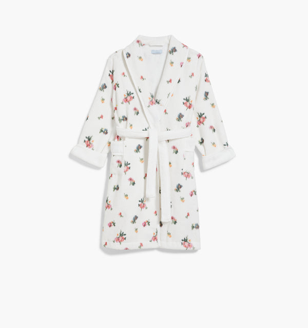 The Baby Hotel Robe - Ivory Ikat Floral