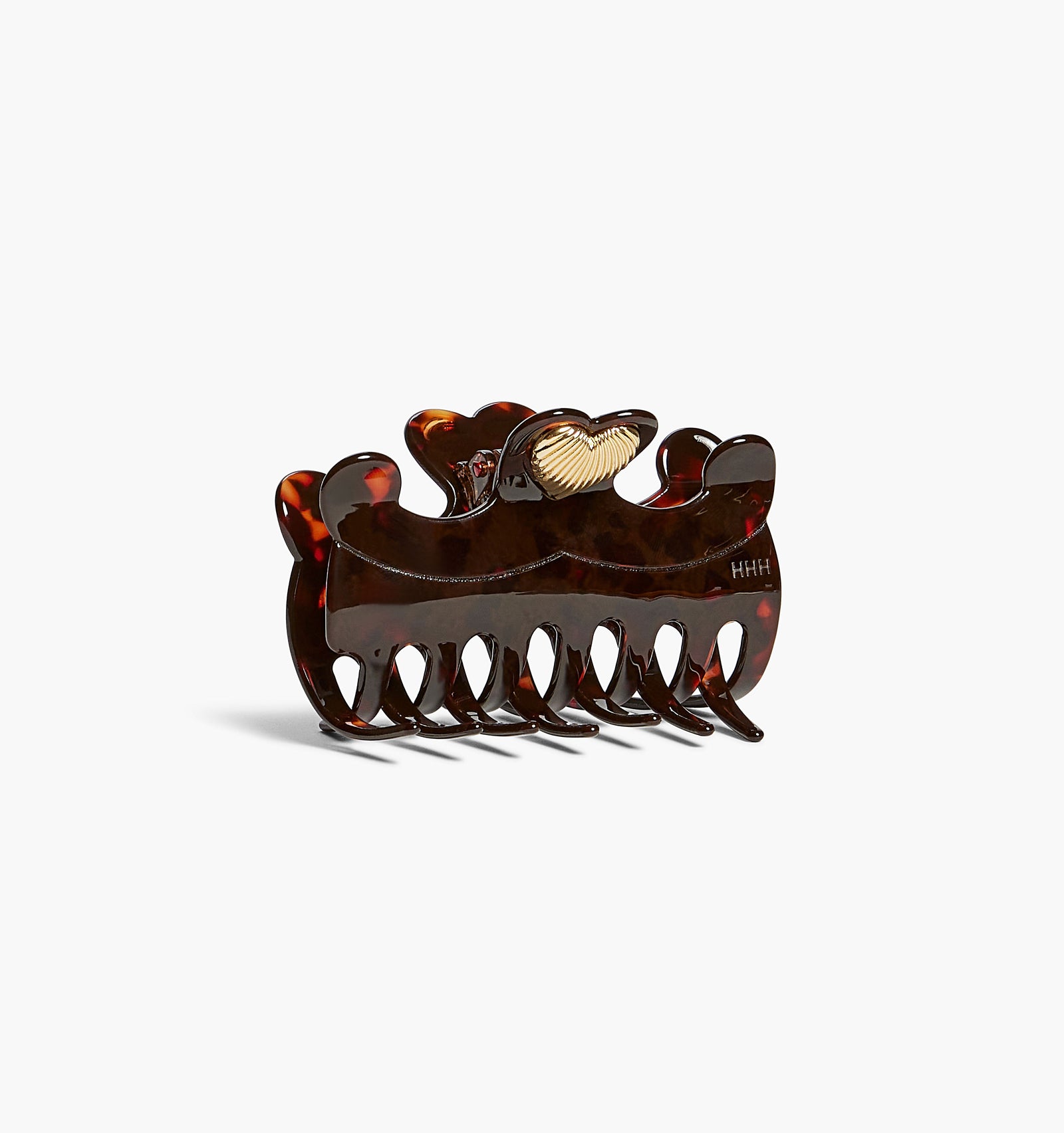 The Heart Claw Clip in Tortoise color: Tortoise