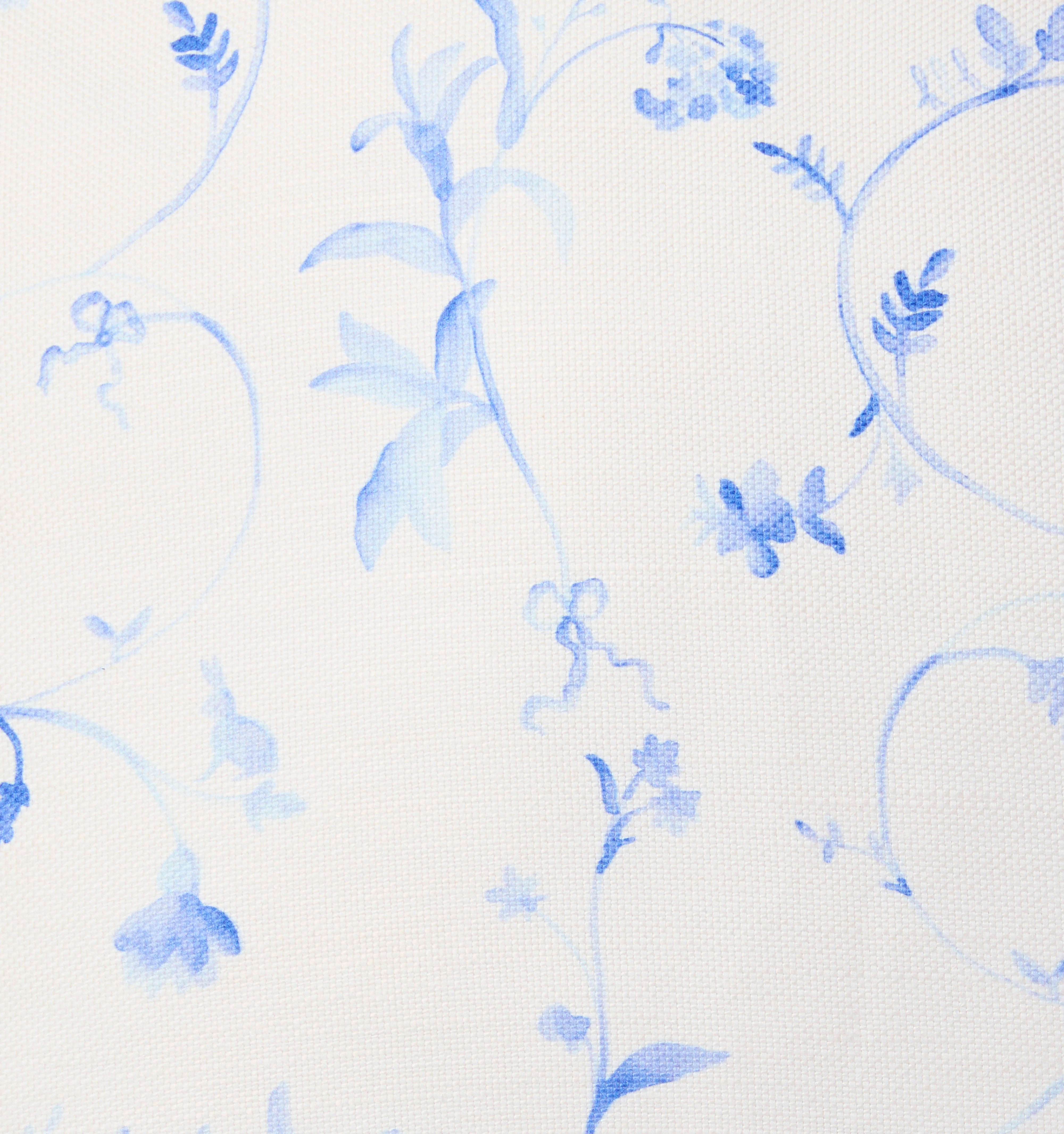 The Perry Lumbar Throw Pillowcase - Blue Botanical