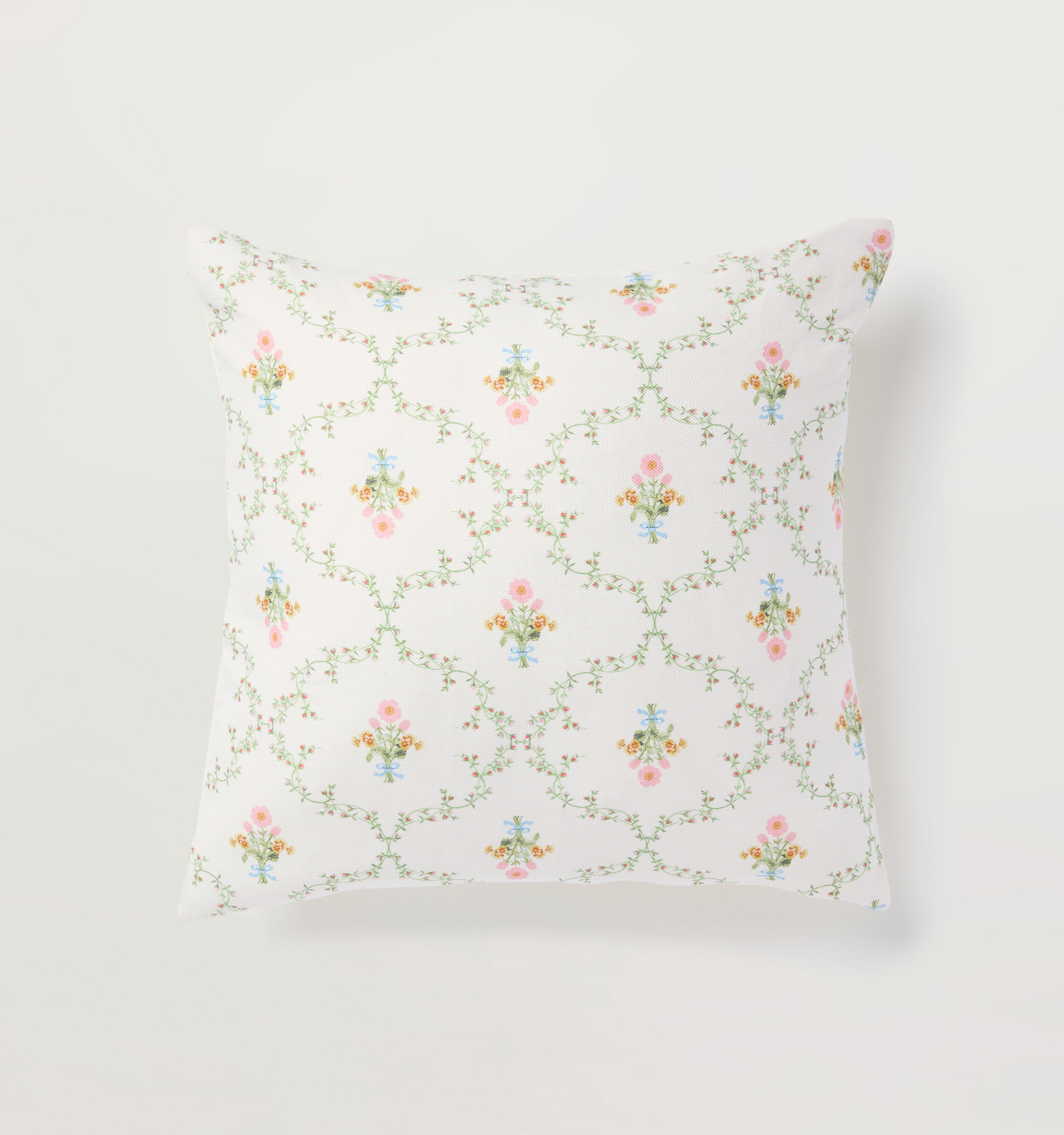 The Bleecker Throw Pillowcase - Pastel Trellis