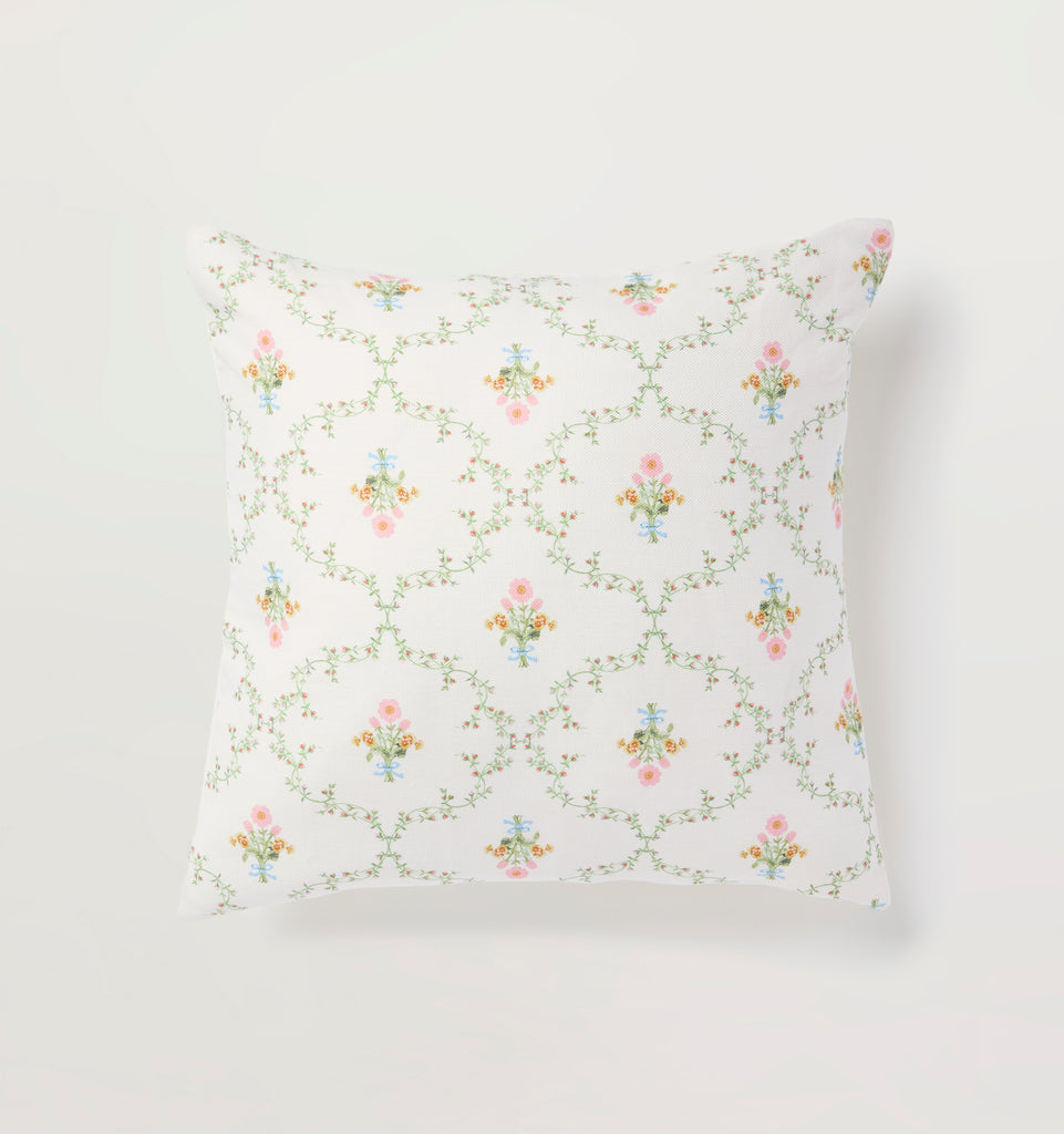 The Bleecker Throw Pillow Pastel Trellis