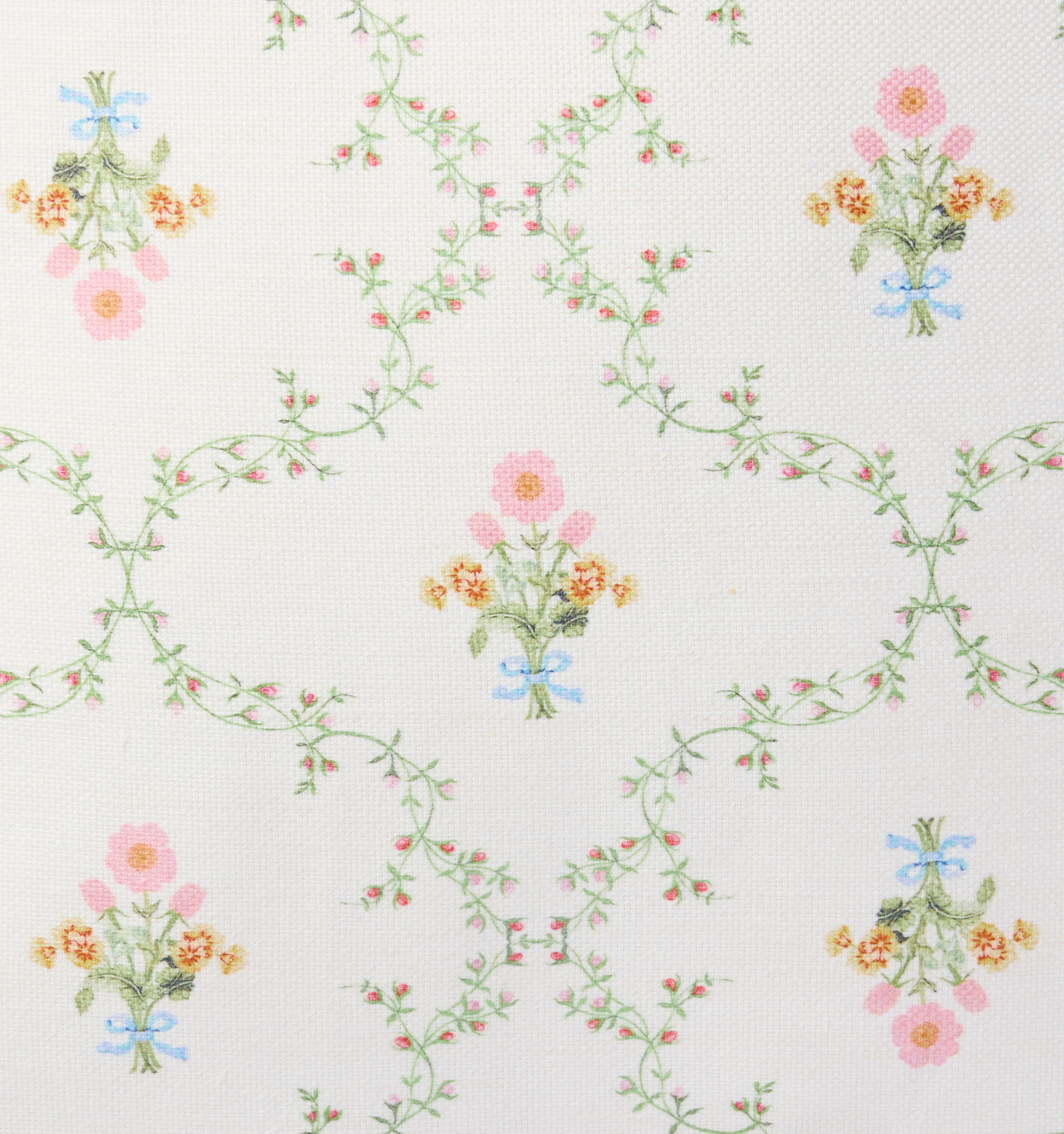 The Perry Lumbar Throw Pillowcase - Pastel Trellis