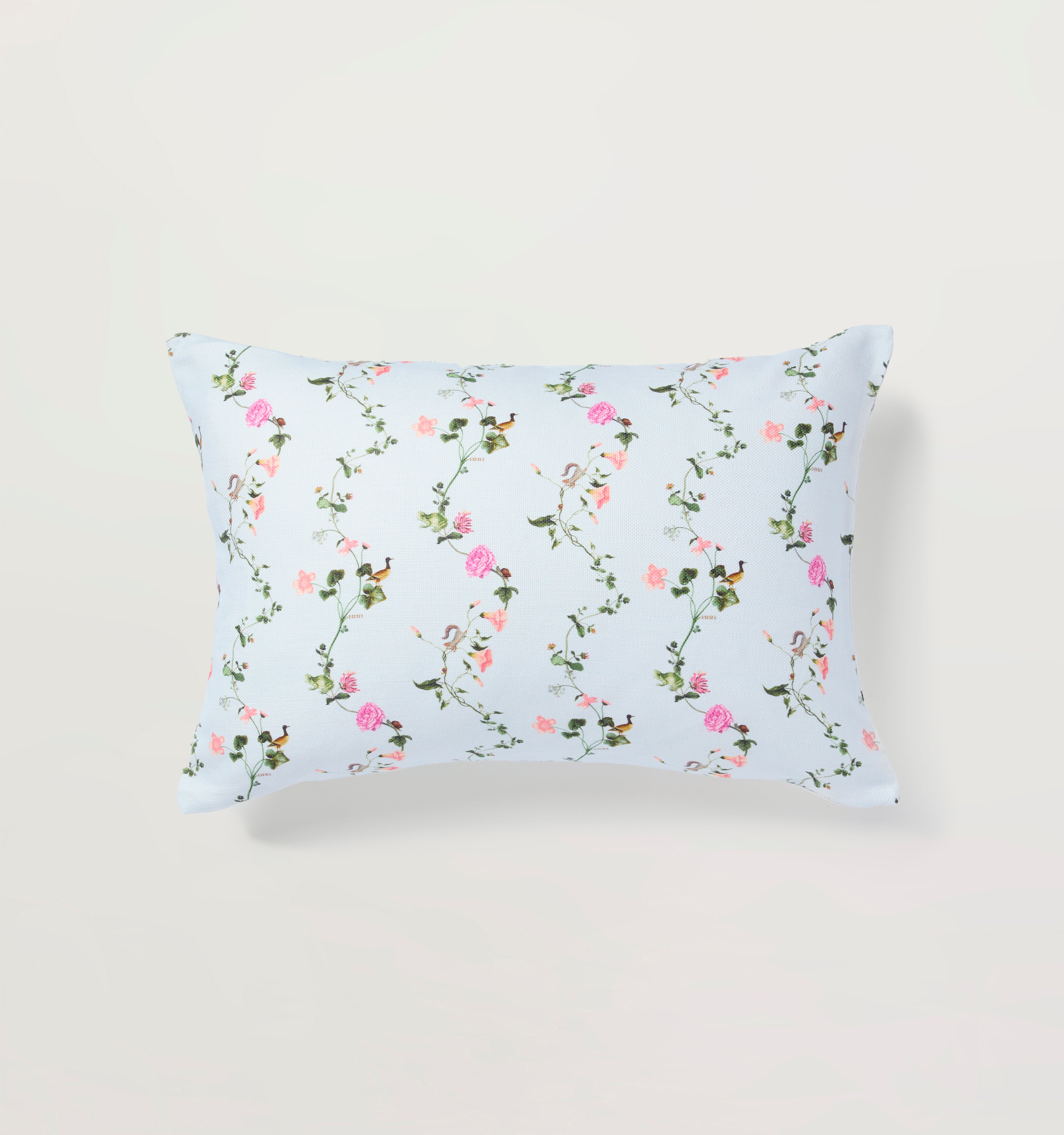 The Perry Lumbar Throw Pillowcase - Blue Pond Floral
