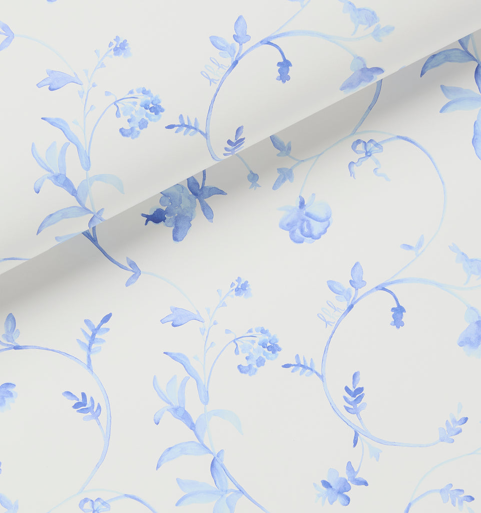 Blue Terracotta Fabric, Wallpaper and Home Decor