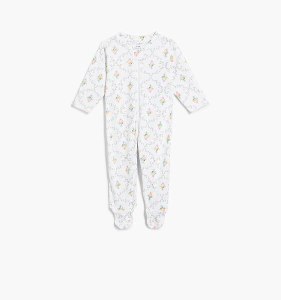 The Footie Pajama - Pastel Trellis – Hill House Home