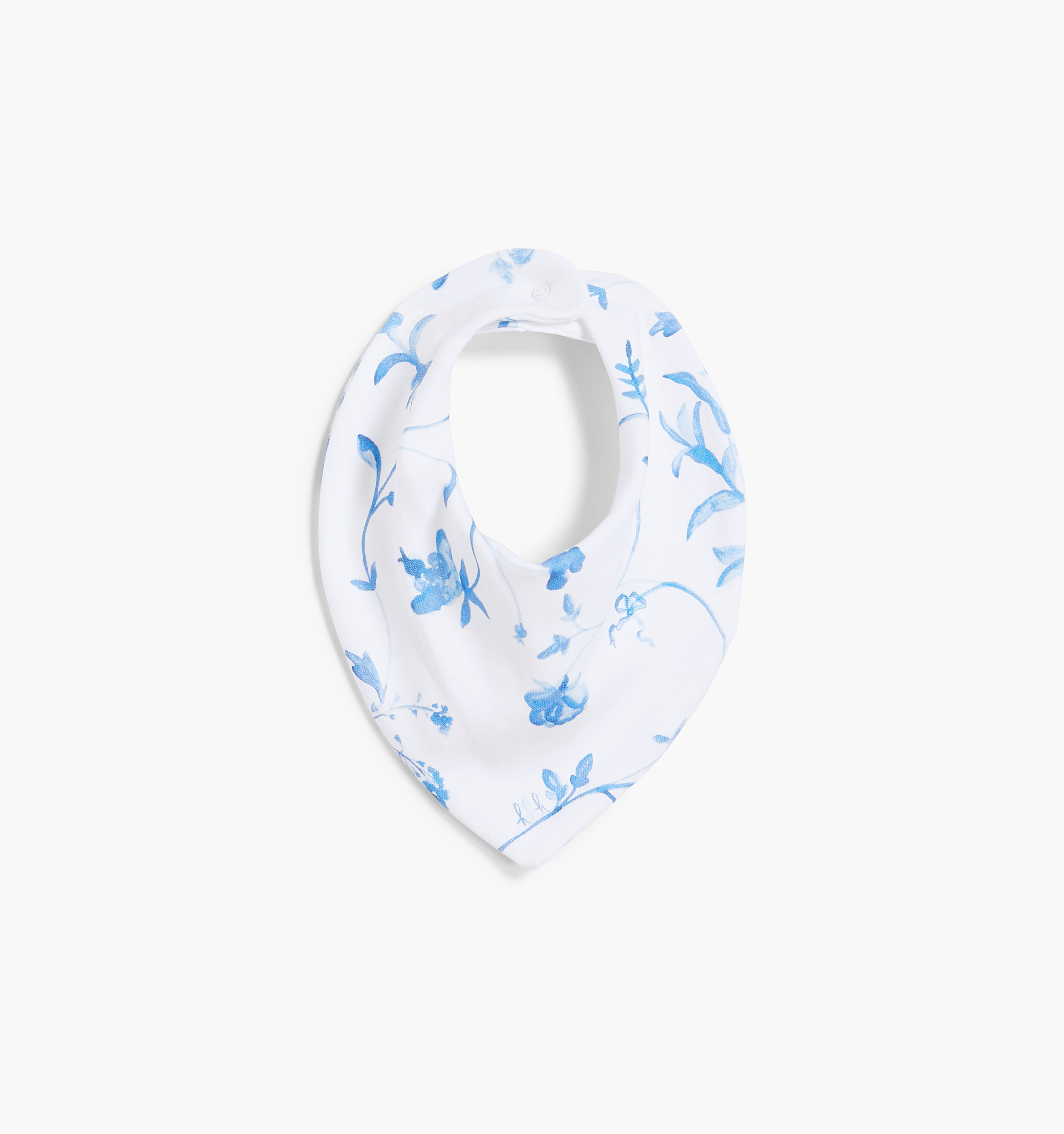 monogram: blue botanical
