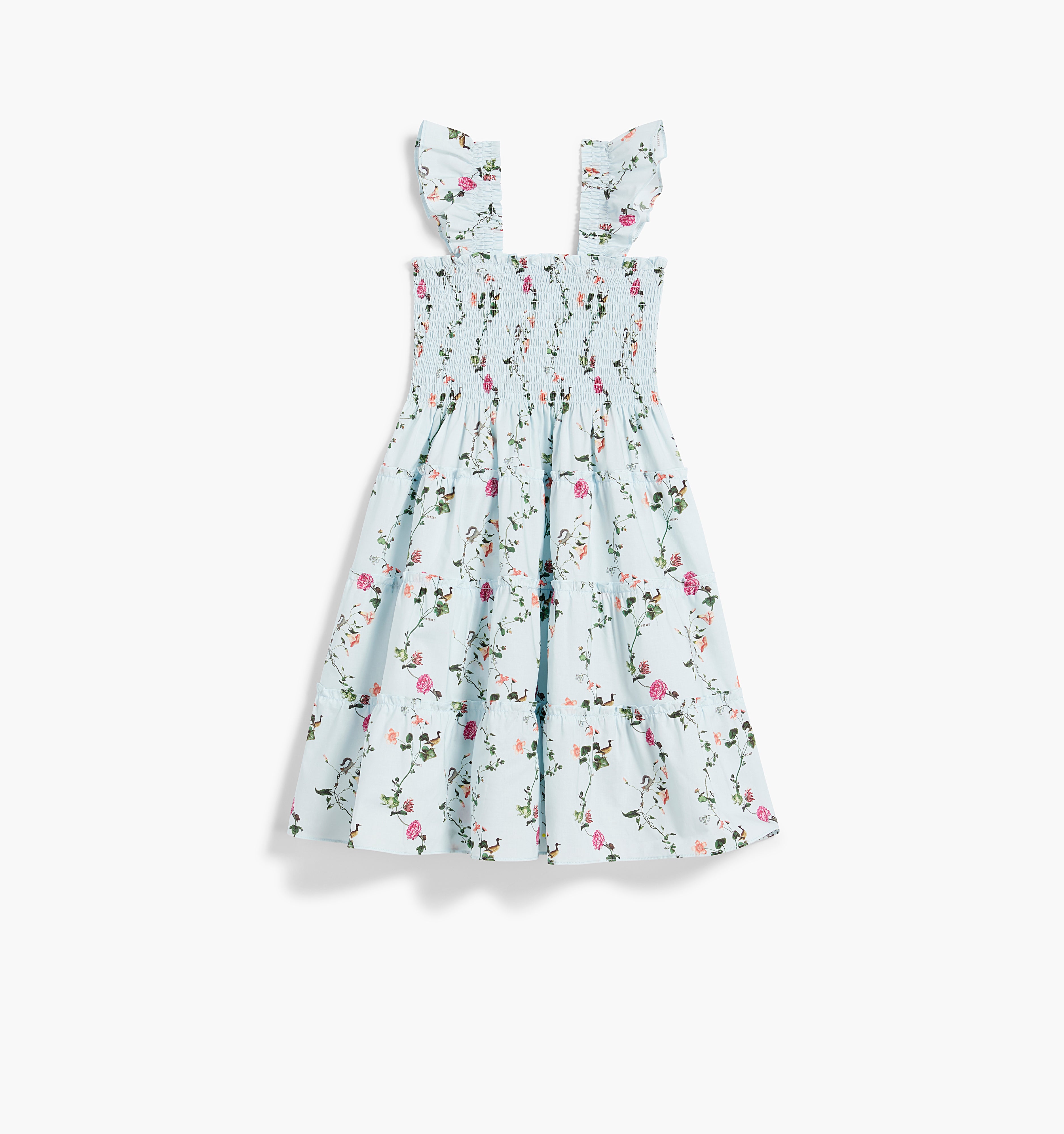 The Tiny Ellie Nap Dress - Pond Floral Poplin