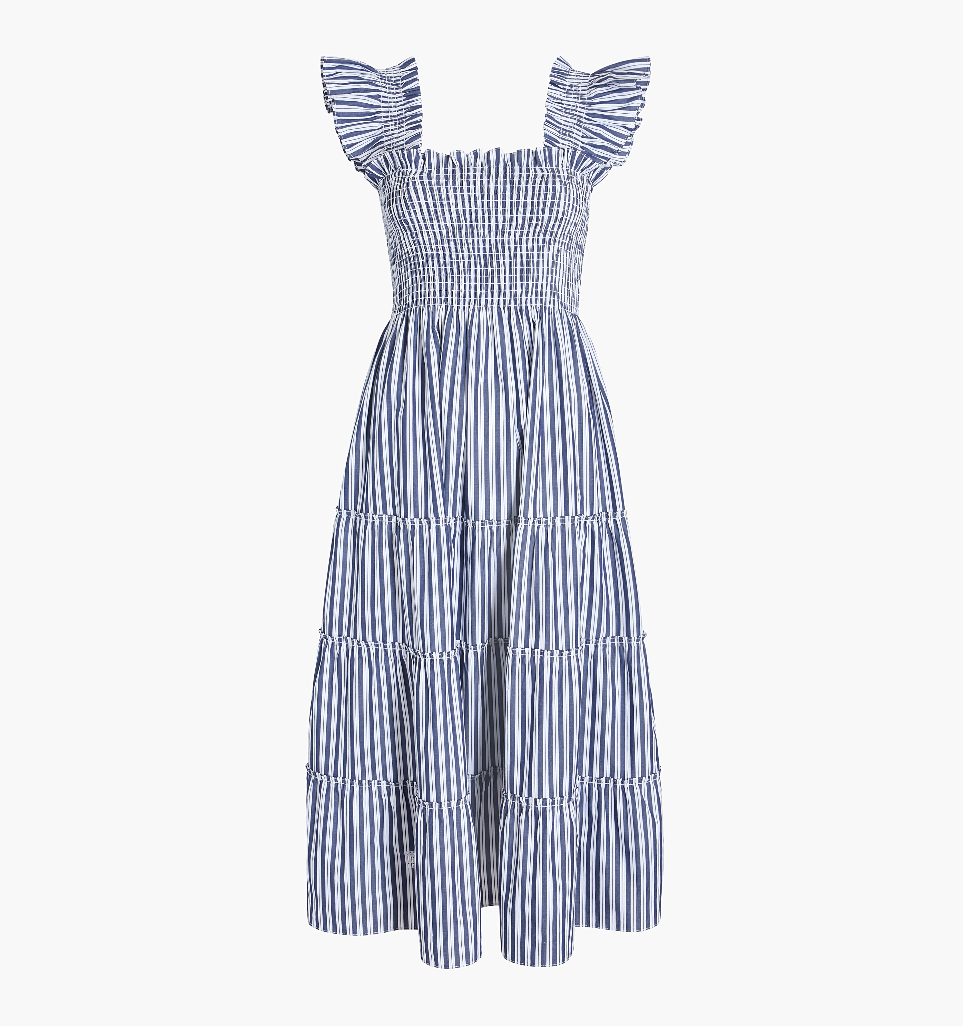 The Maternity Ellie Nap Dress - Navy Stripe