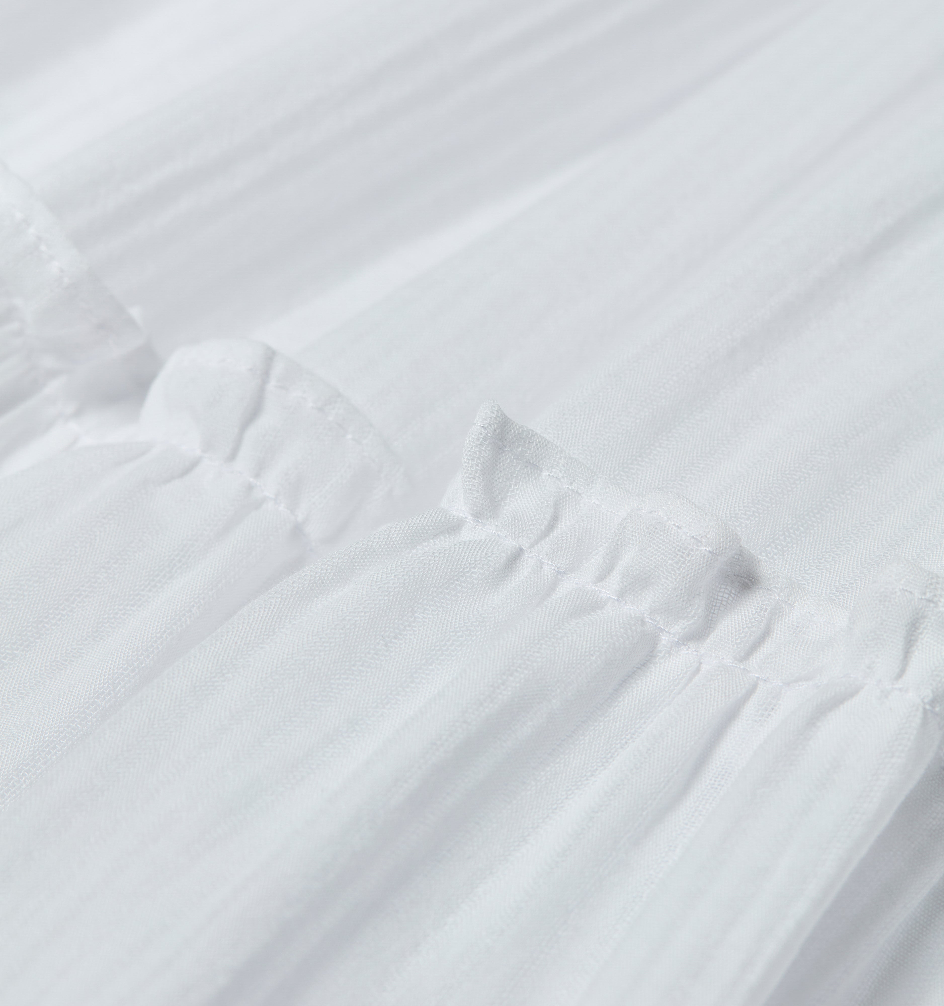 The Ellie Nap Dress - White Shadow Stripe