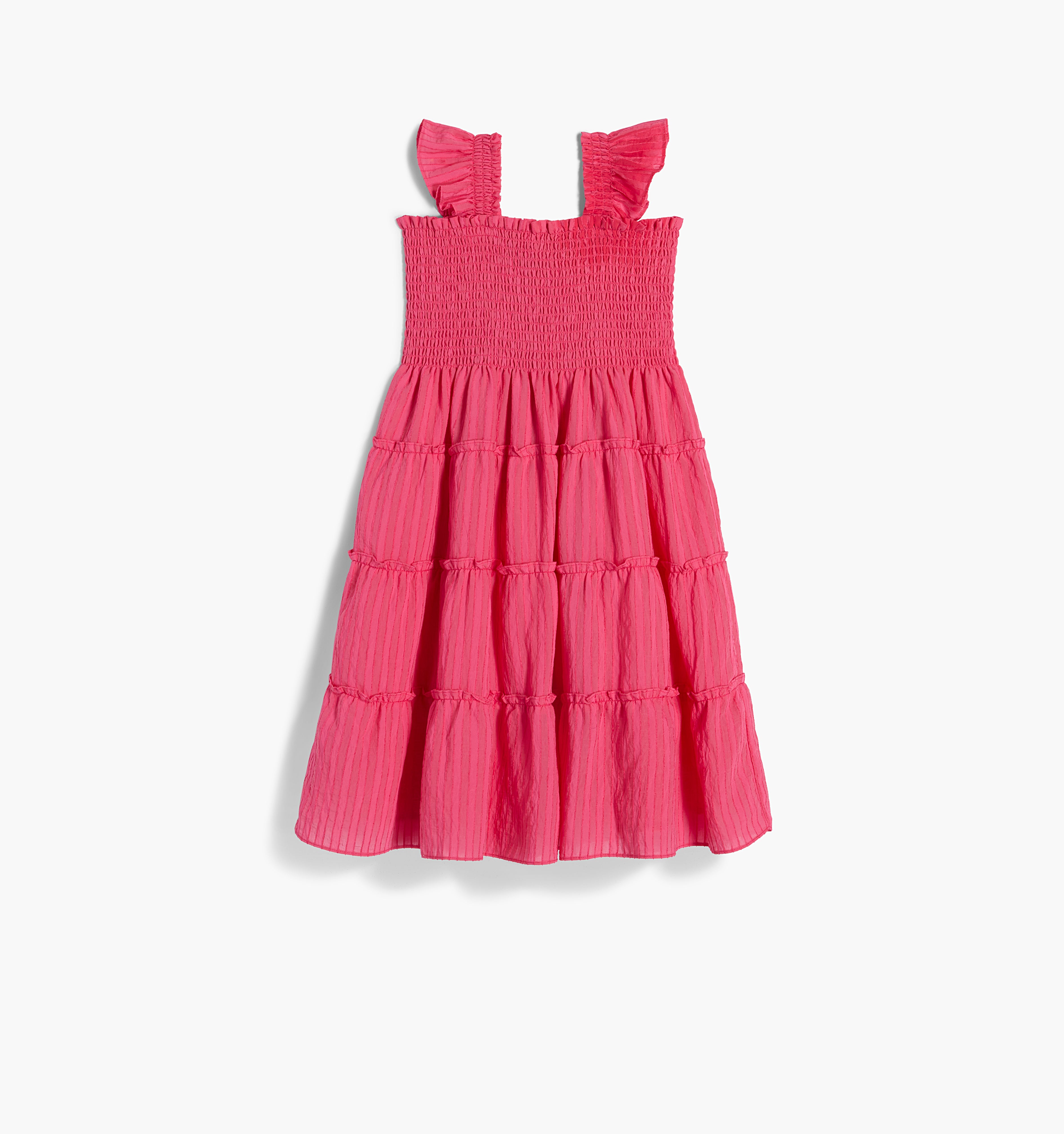 The Tiny Ellie Nap Dress - Watermelon Tonal Seersucker