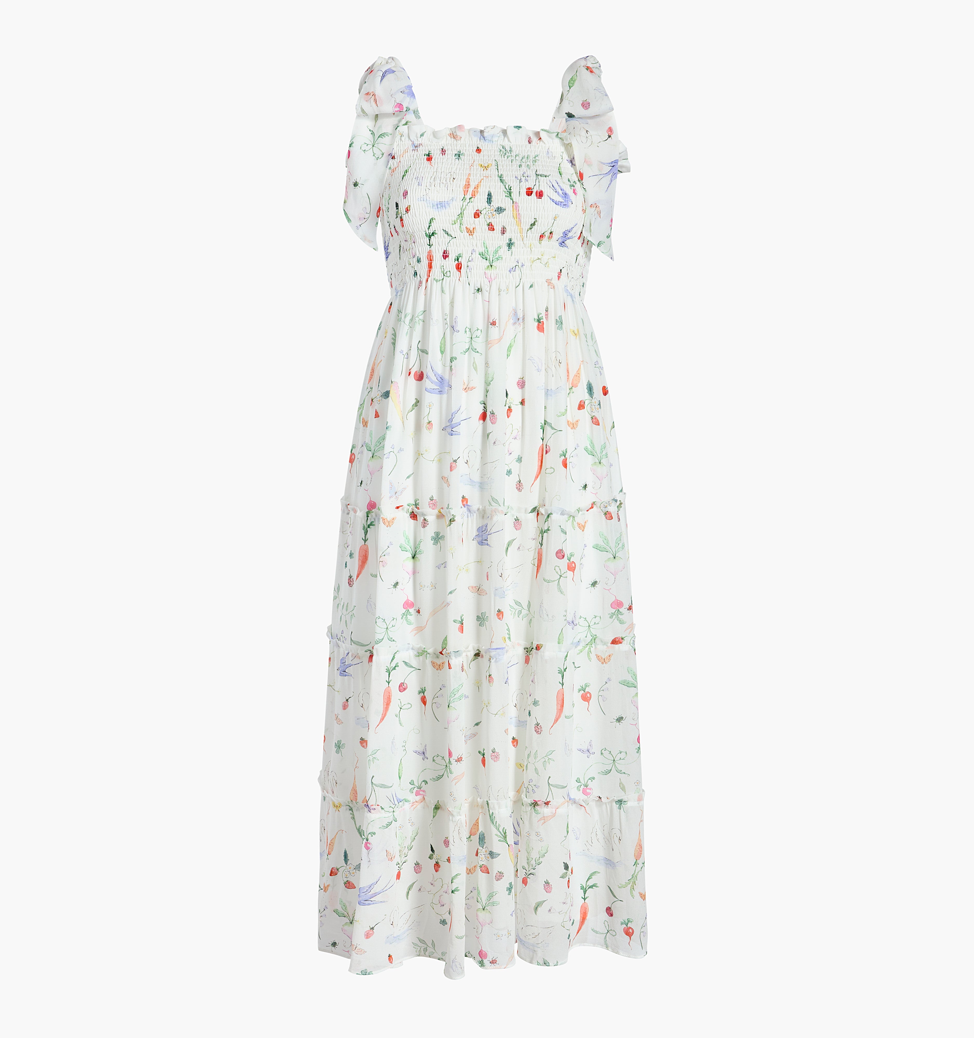 The Ribbon Ellie Nap Dress - Susannah Garrod Veggie Botanical