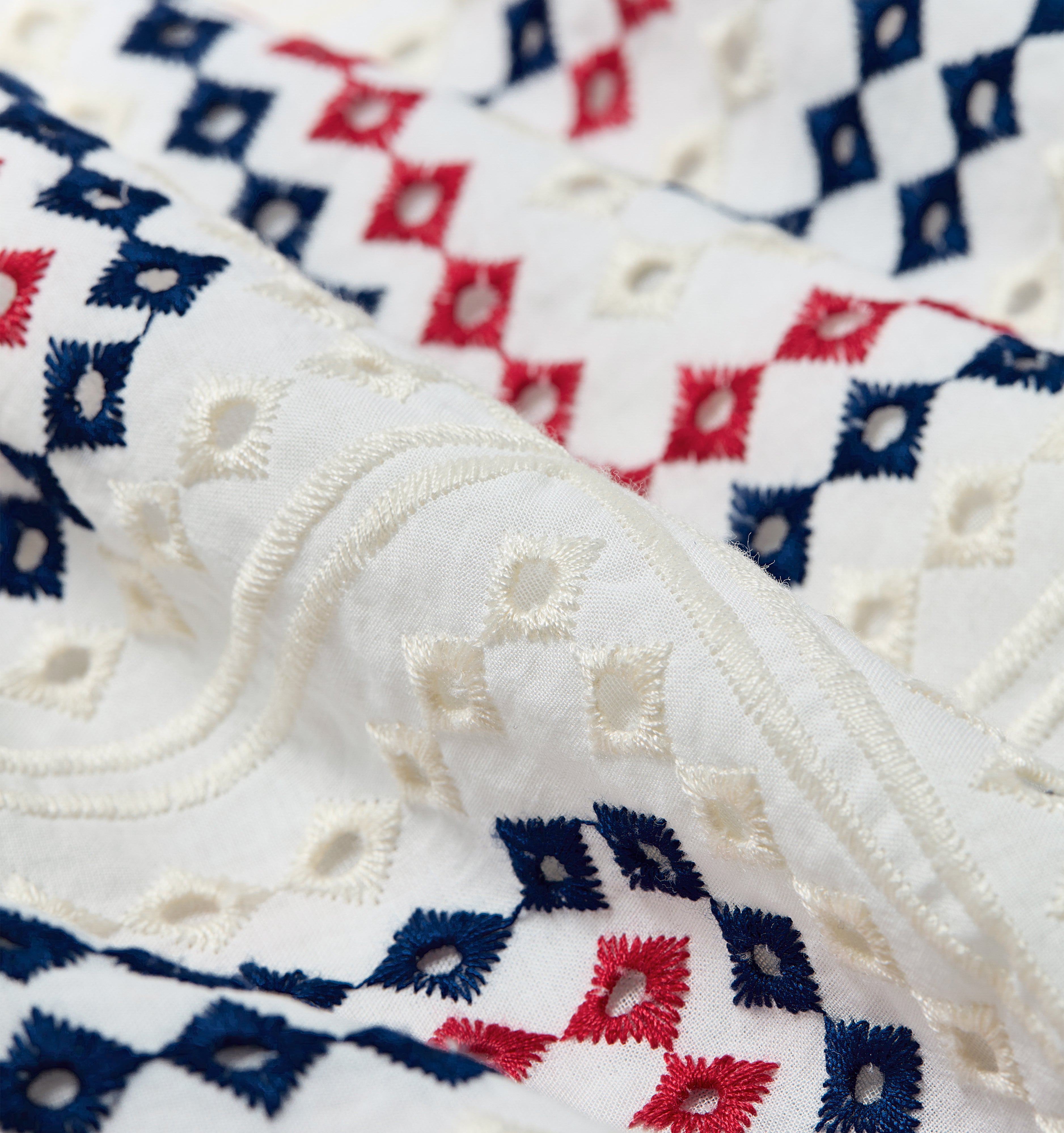 The Seraphina Mini Nap Dress - Geo Eyelet