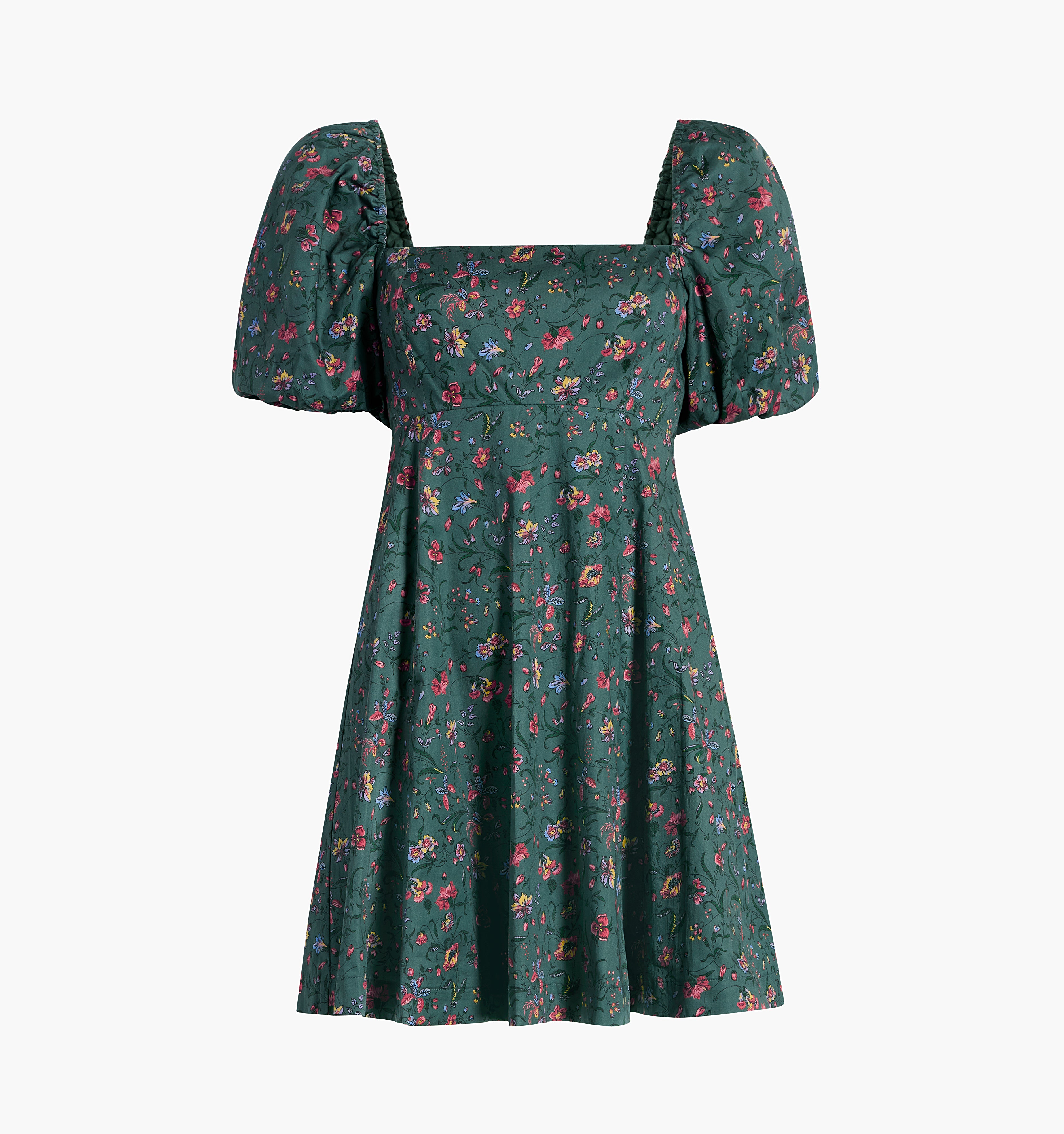 【Loulouseoul】Herb Garden Dress The Matilda Mini Dress - Bottle Green Fleur Chintz – Hill