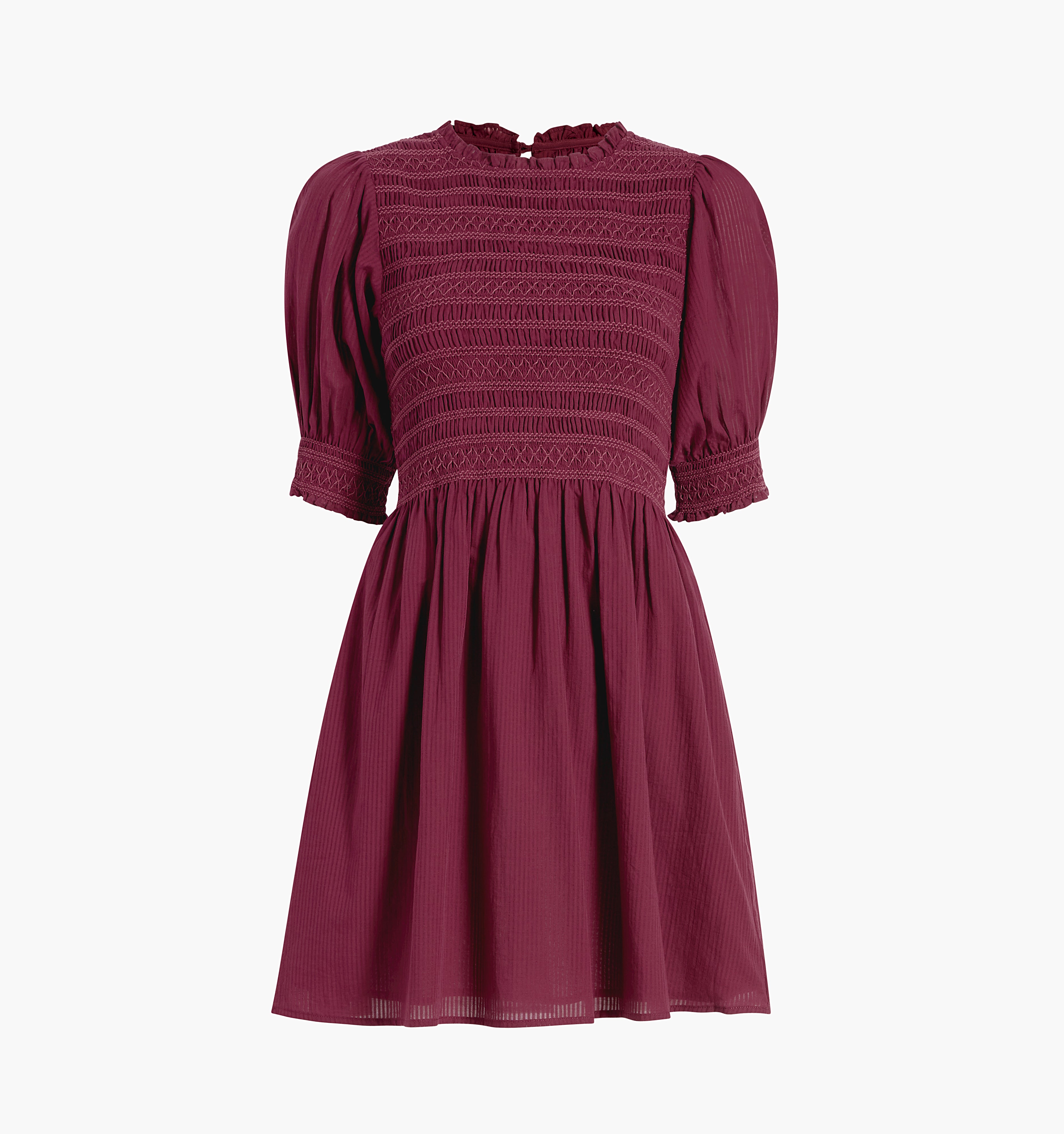 The Vivi Nap Dress - Burgundy Shadow Stripe