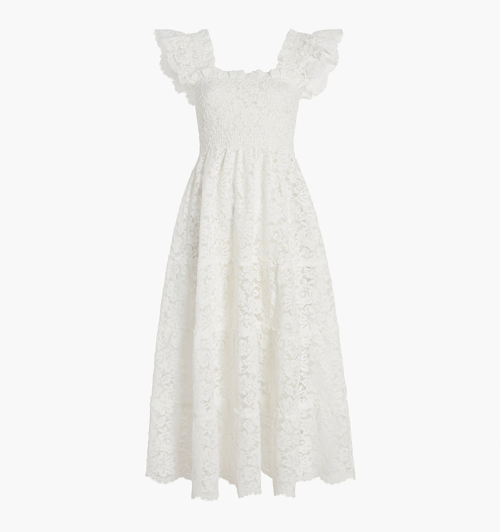 The Lace Ellie Nap Dress - White Fleur Lace  Hill House Home