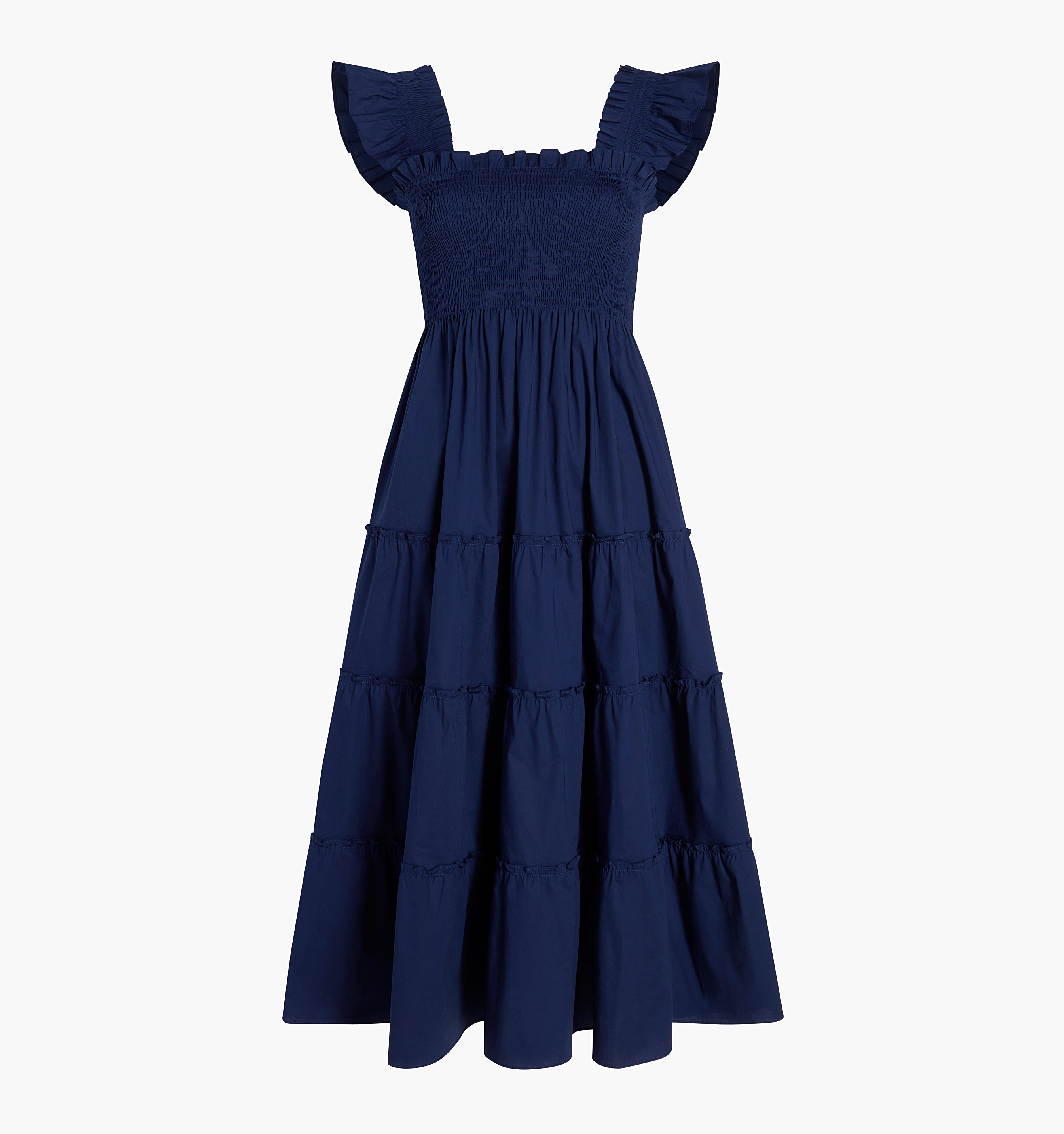 The Maternity Ellie Nap Dress - Navy Cotton