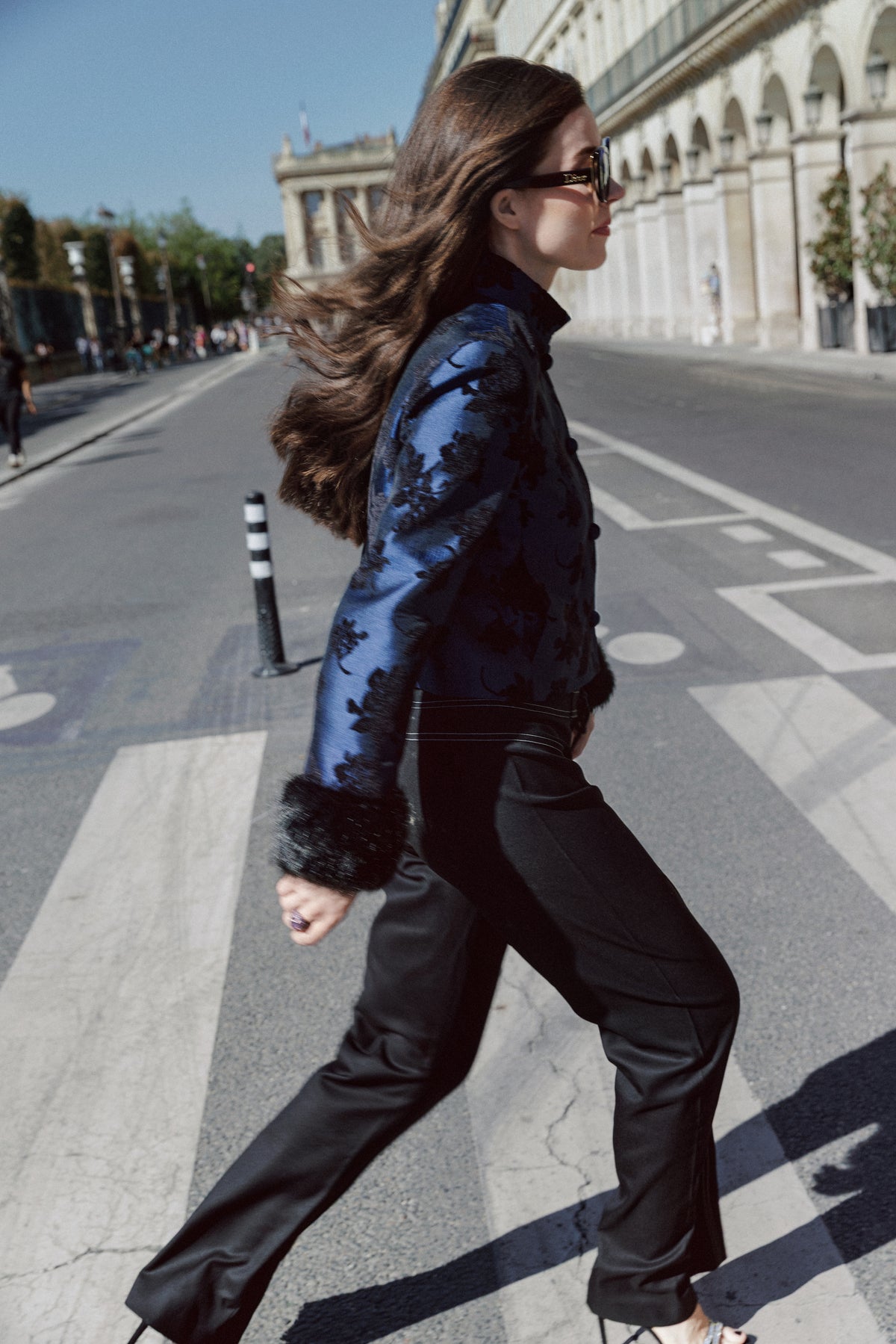 The Chrysanthemum Jacket - Twilight Flocked Brocade