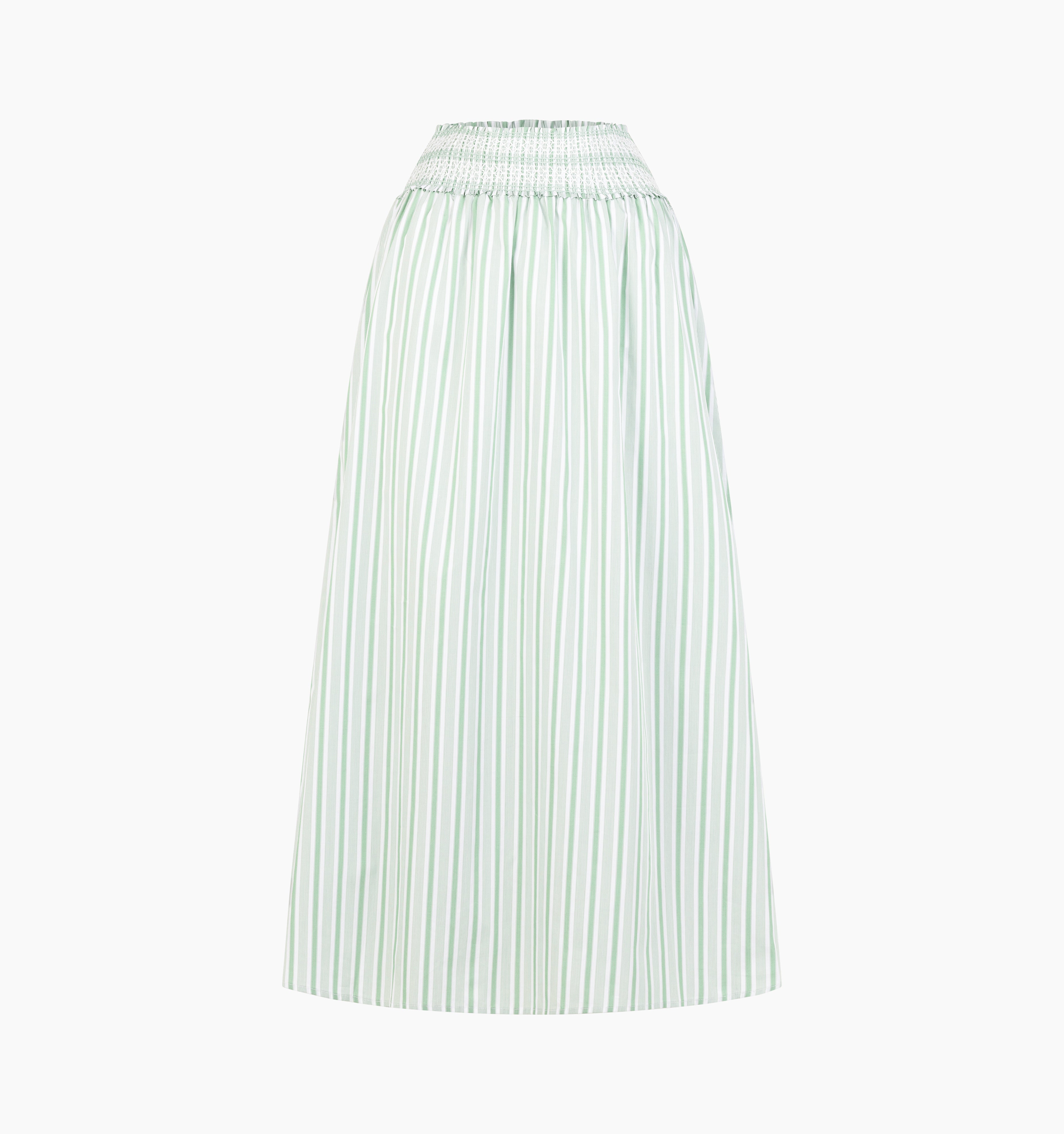 The Delphine Nap Skirt - Apple Green Stripe