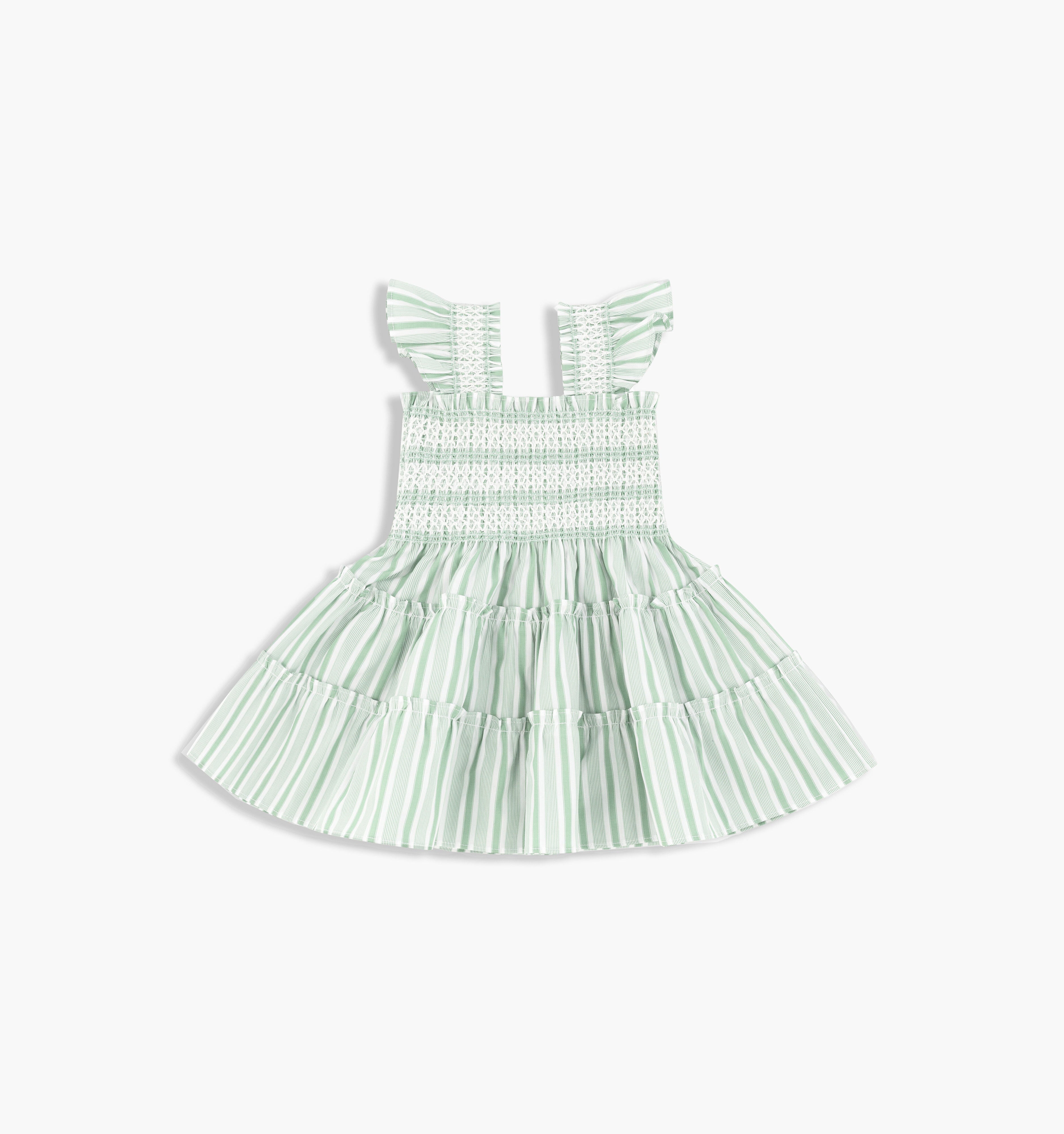 The Tiny Ellie Nap Dress - Apple Green Stripe