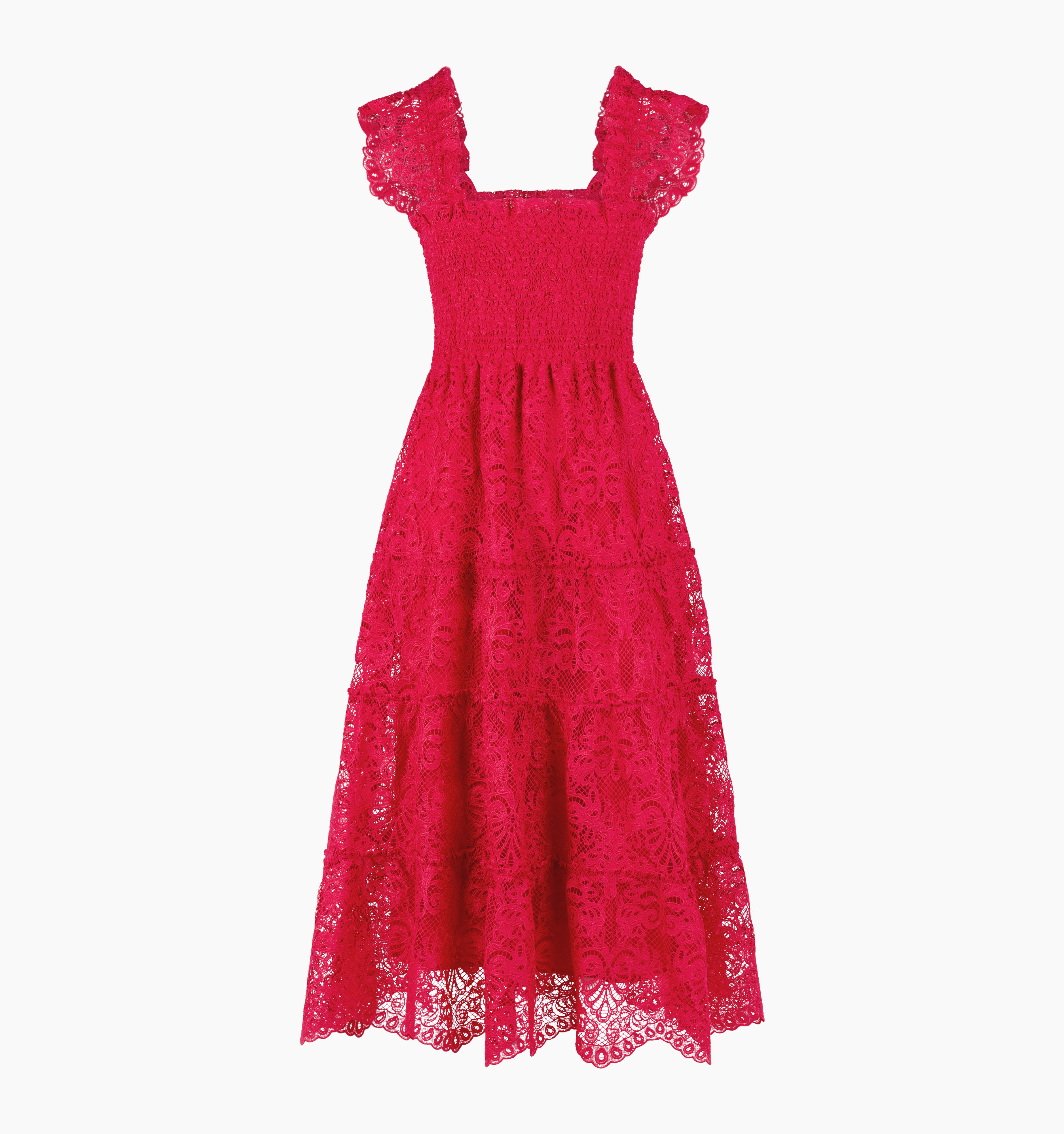 The Lace Ellie Nap Dress - Cerise Lace